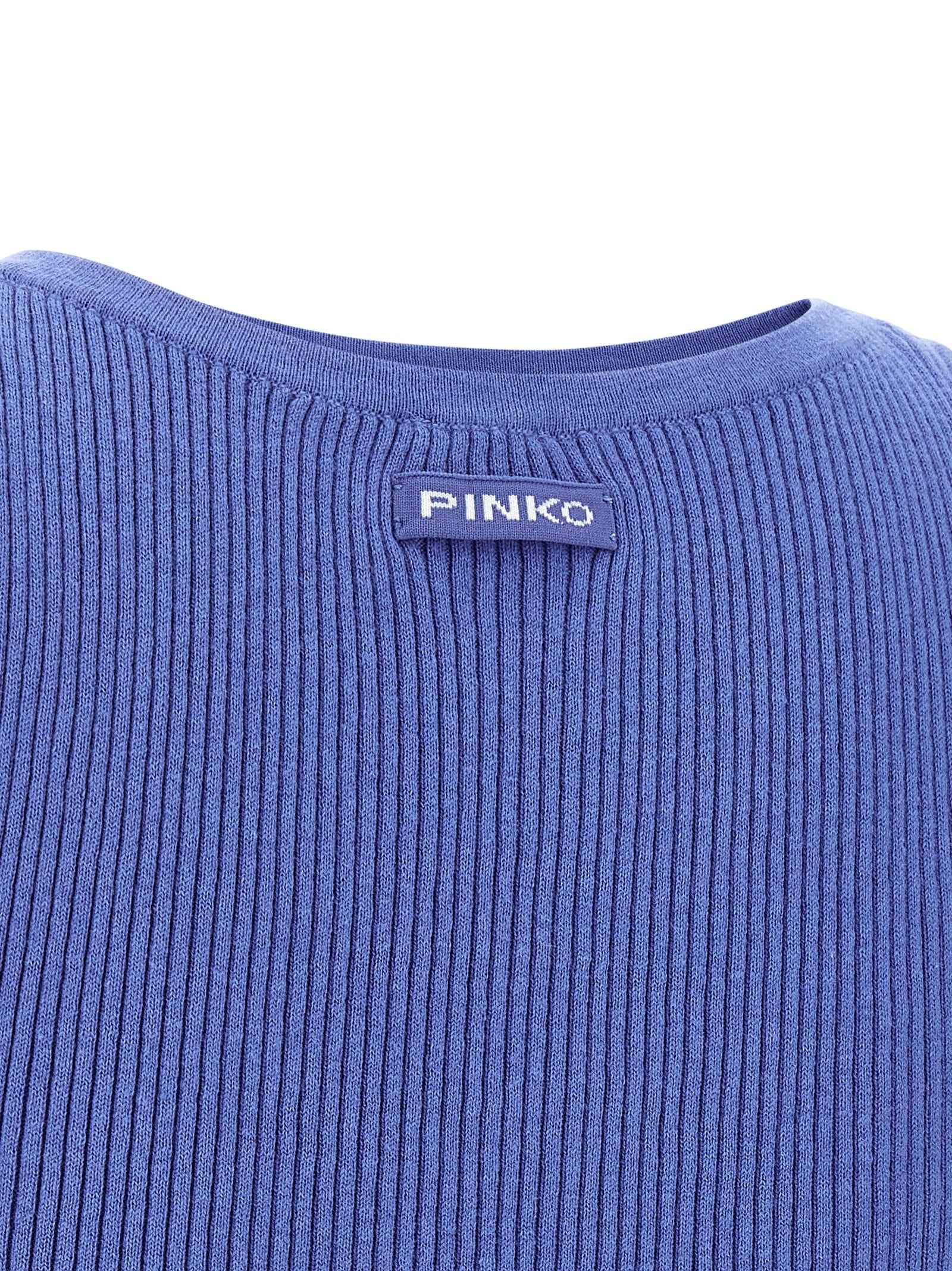 PINKO Blue Cotton Tank Tops
