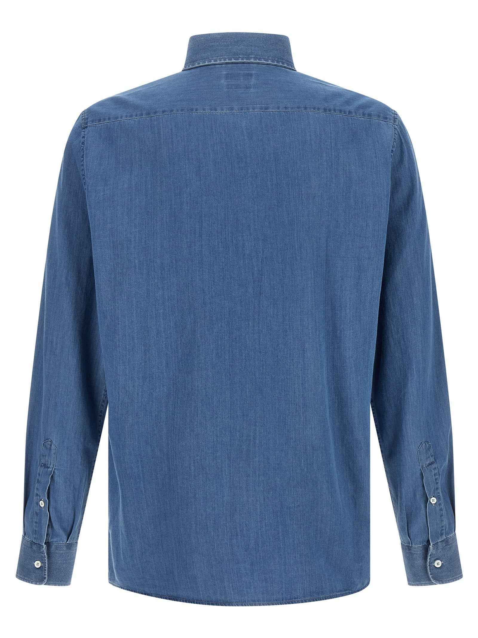 Brunello Cucinelli Blue Cotton Blouse
