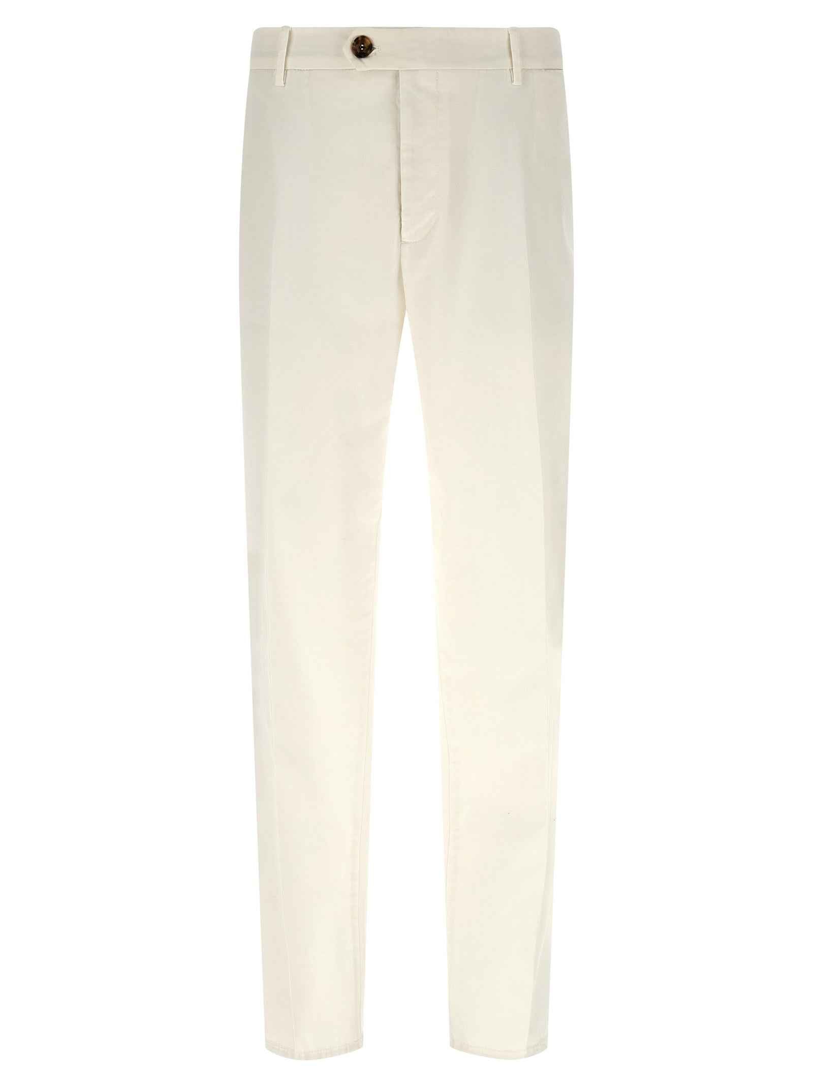 Brunello Cucinelli White Cotton Casual Pants