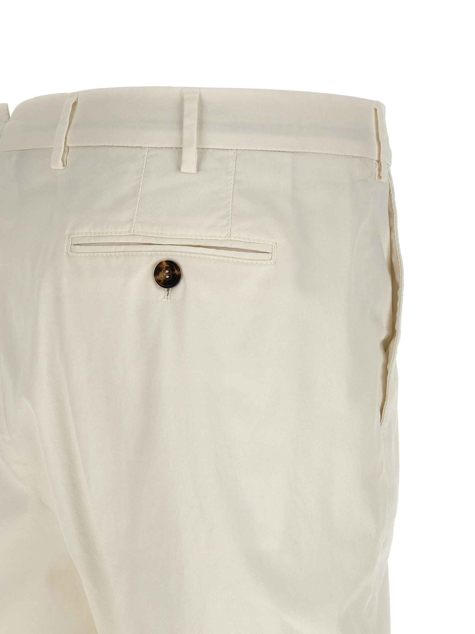 Brunello Cucinelli White Cotton Casual Pants