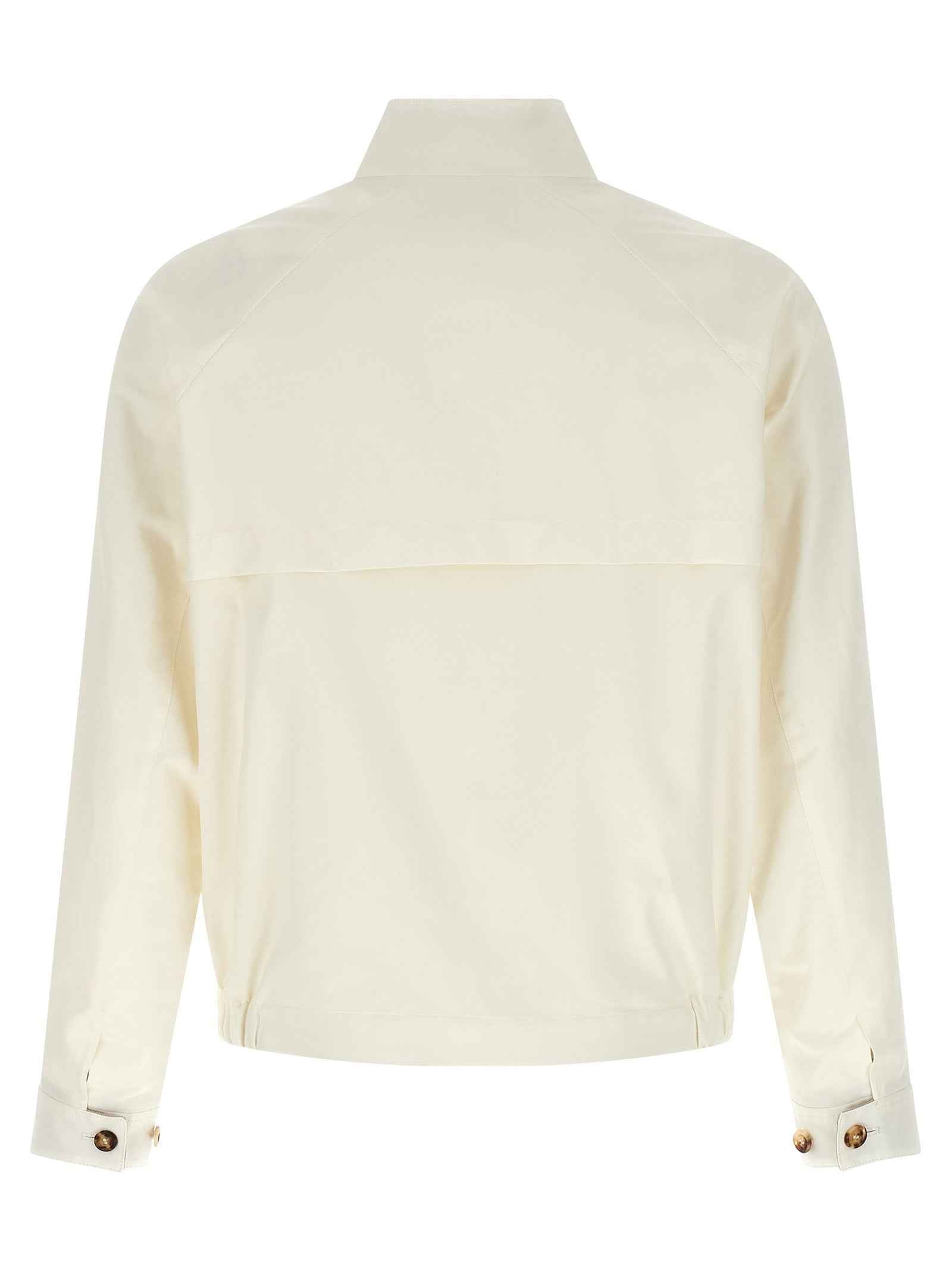 Brunello Cucinelli White Cotton Full-Length Jacket
