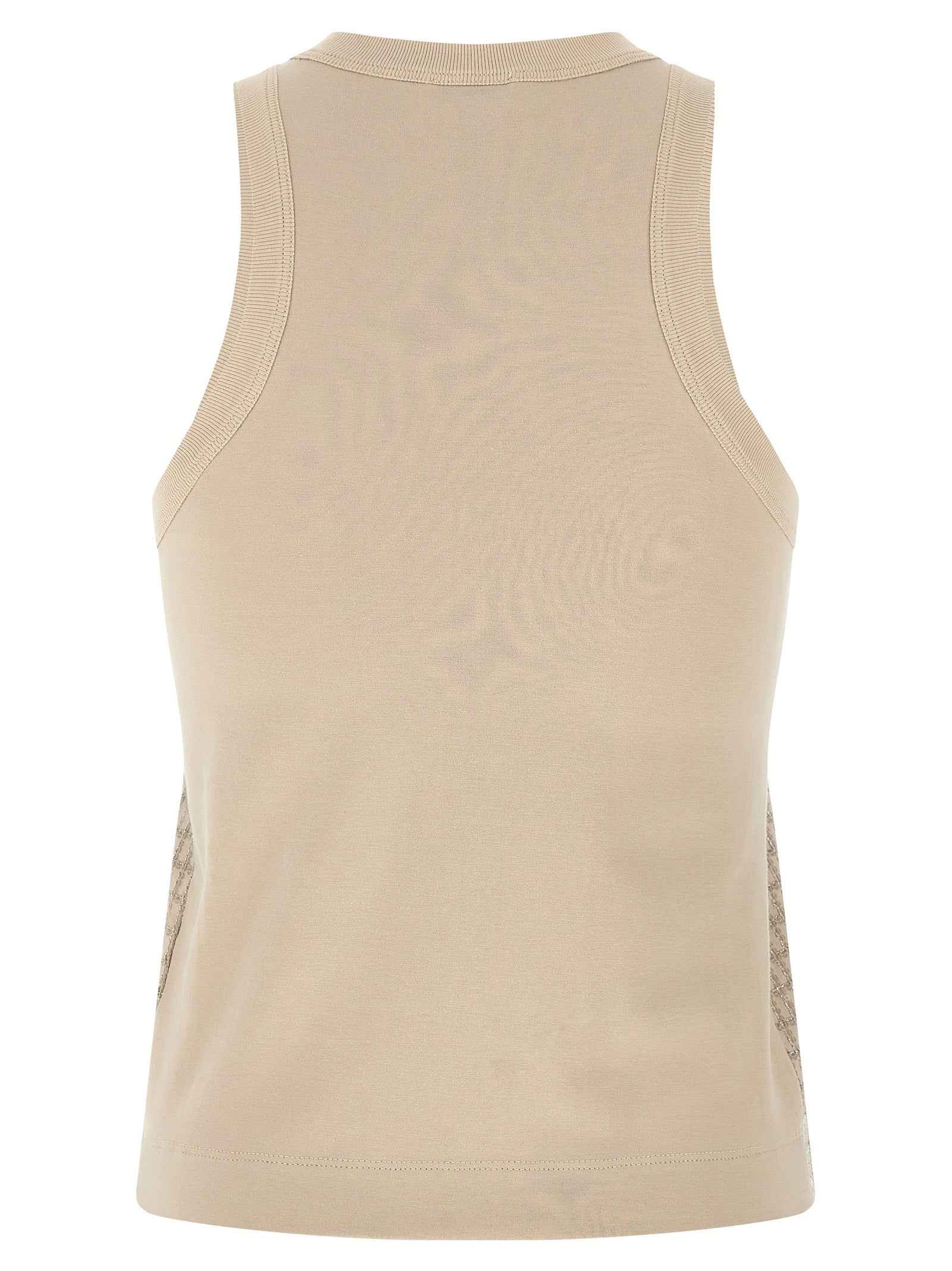 Brunello Cucinelli Beige Cotton Tank Tops