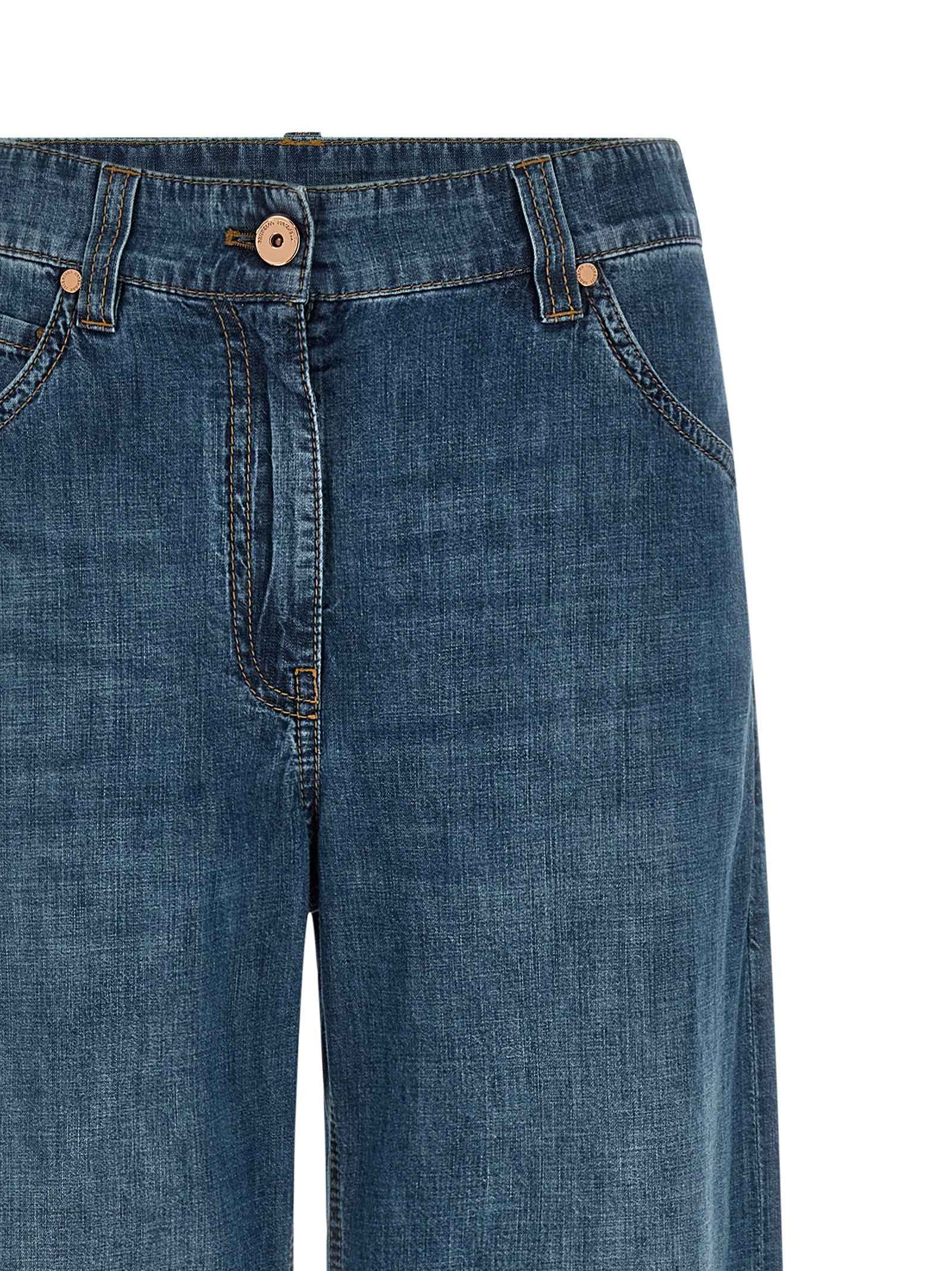 Brunello Cucinelli Blue Cotton Relaxed Fit Jeans