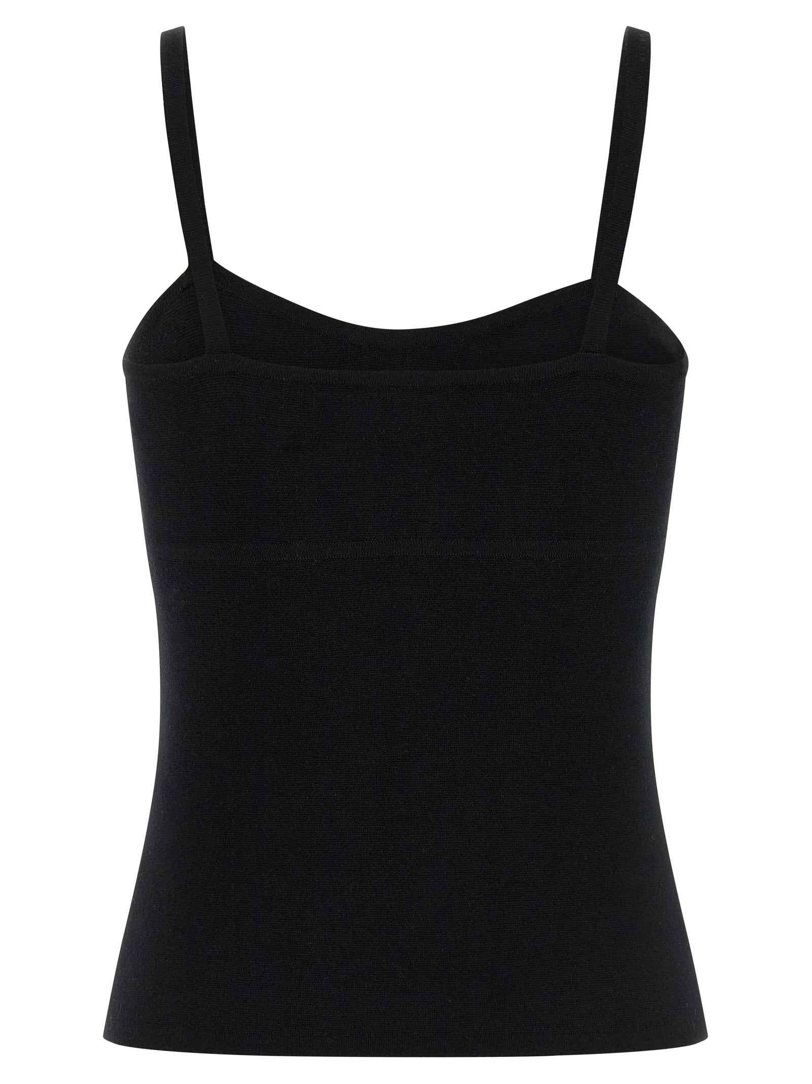 Max Mara Black Virgin Wool Tank Tops