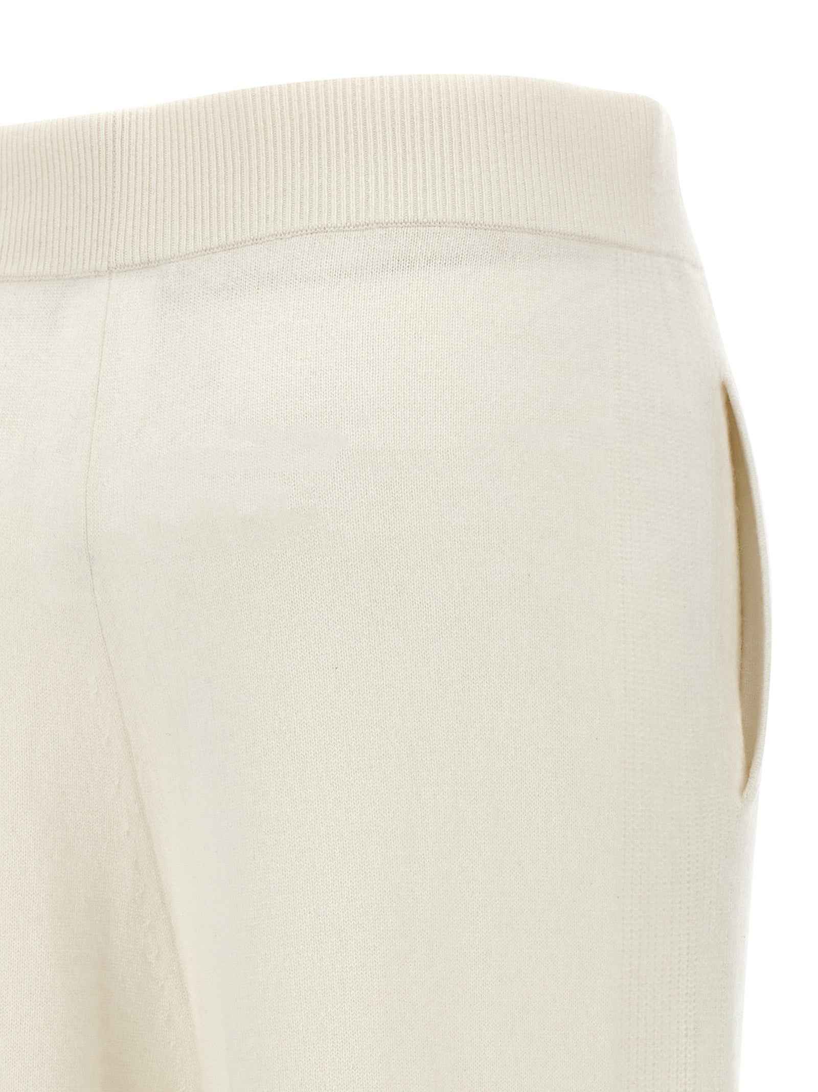 Max Mara White Cashmere Casual Pants