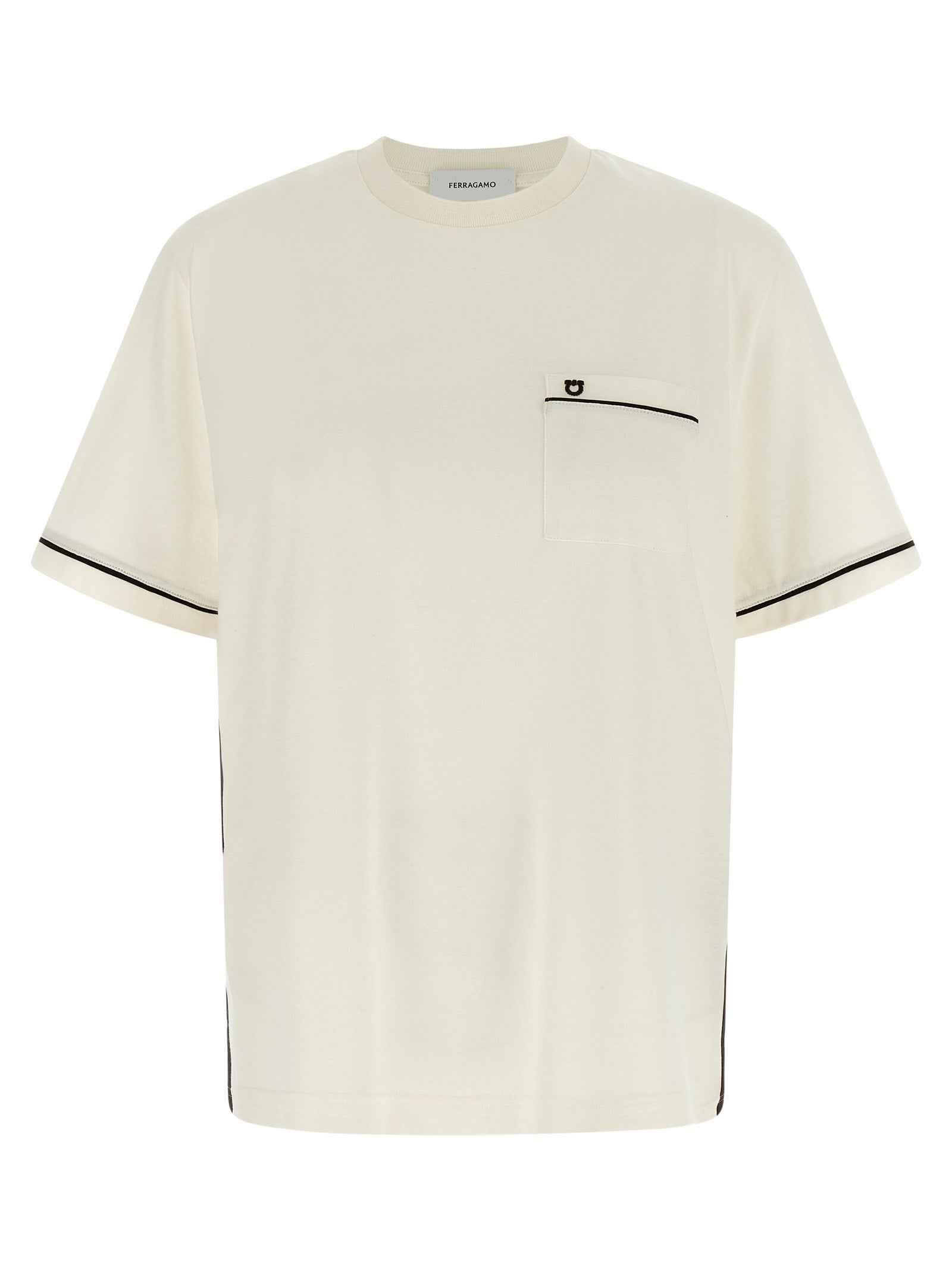 Ferragamo Beige Cotton T-Shirt