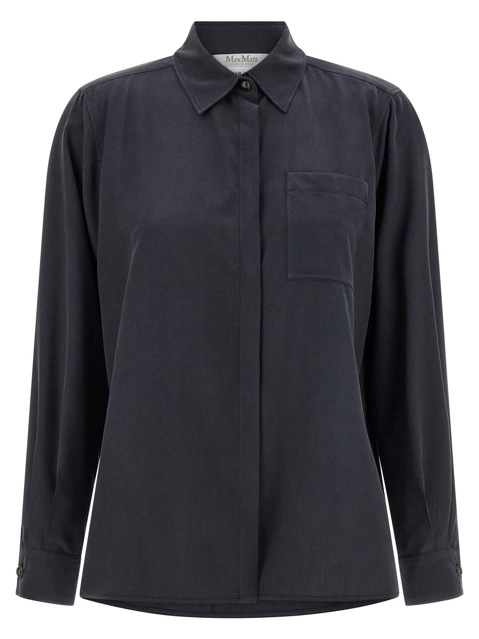 Max Mara Gray Silk Blouse