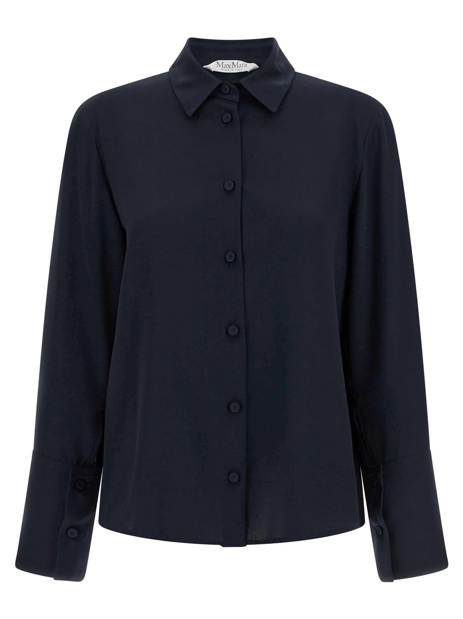 Max Mara Blue Silk Blouse