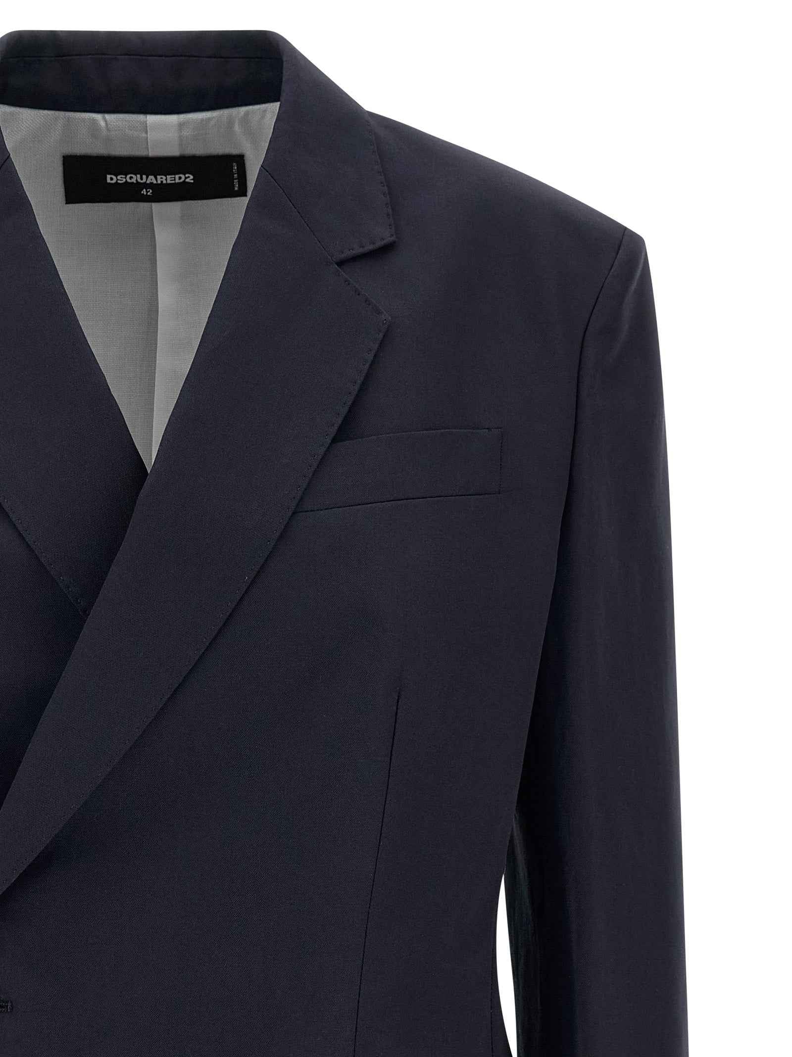 Dsquared² Blue Cotton Blazer