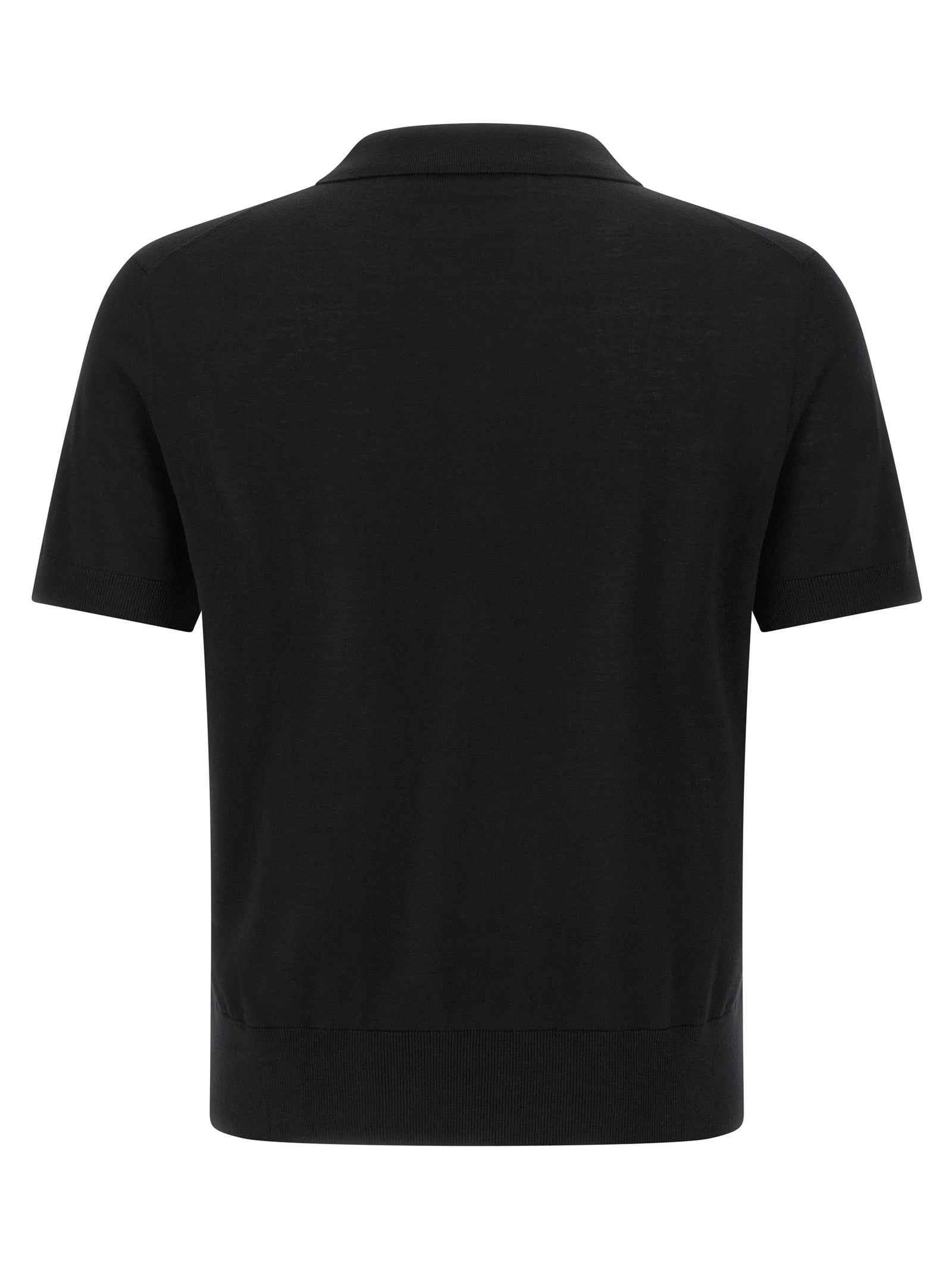 Dsquared² Black Wool Polo Shirt