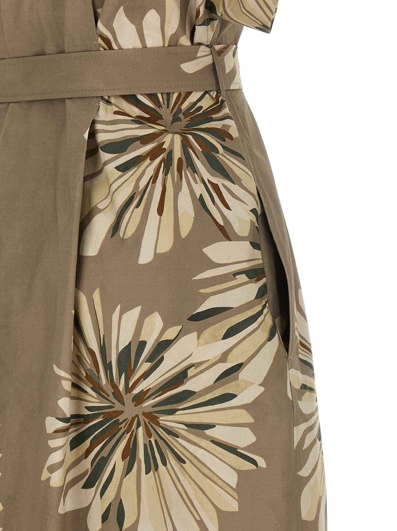Brunello Cucinelli Bicolor Cotton Long Dress