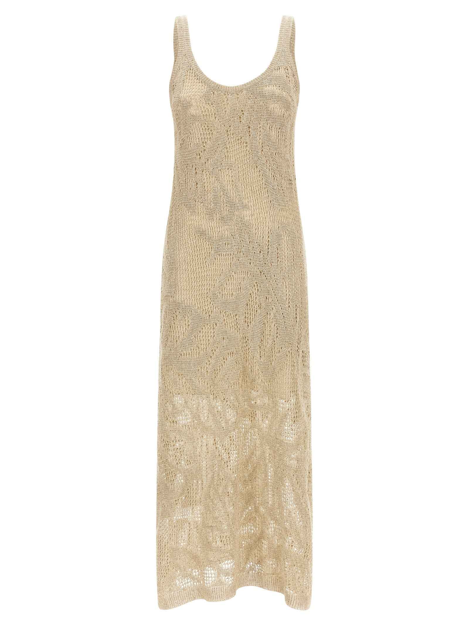 Brunello Cucinelli Beige Linen Long Dress