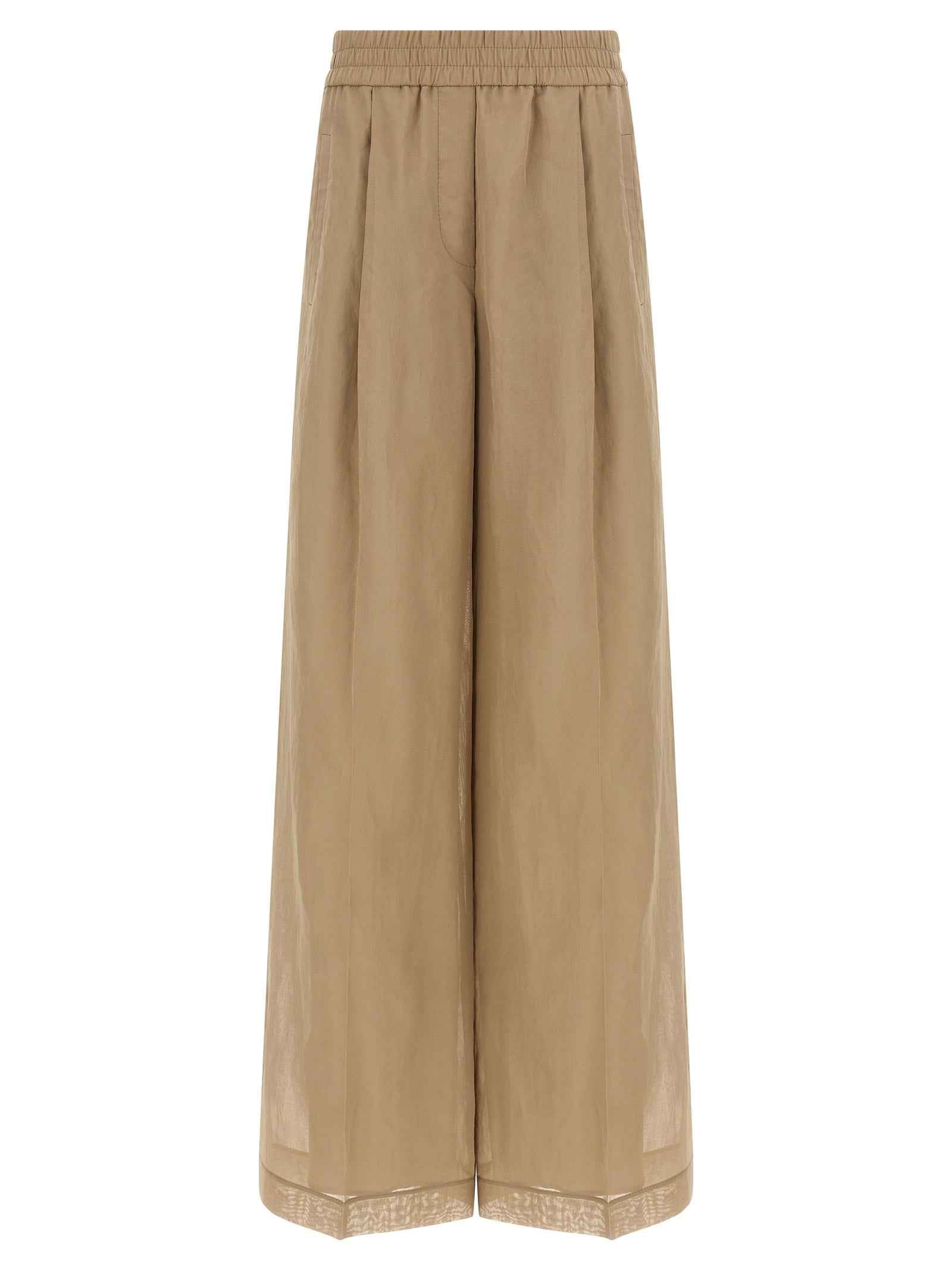 Brunello Cucinelli Beige Cotton Casual Pants