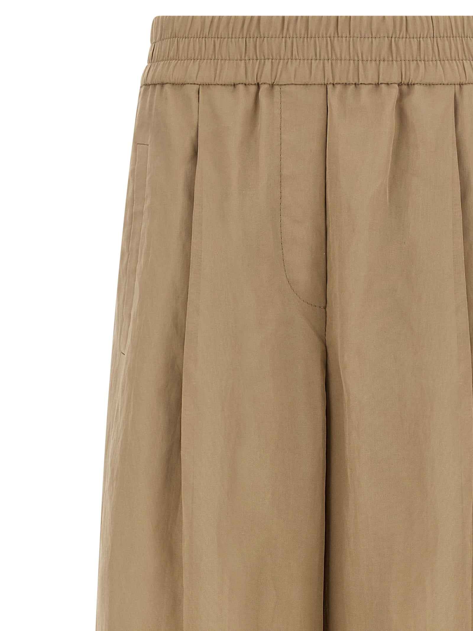 Brunello Cucinelli Beige Cotton Casual Pants