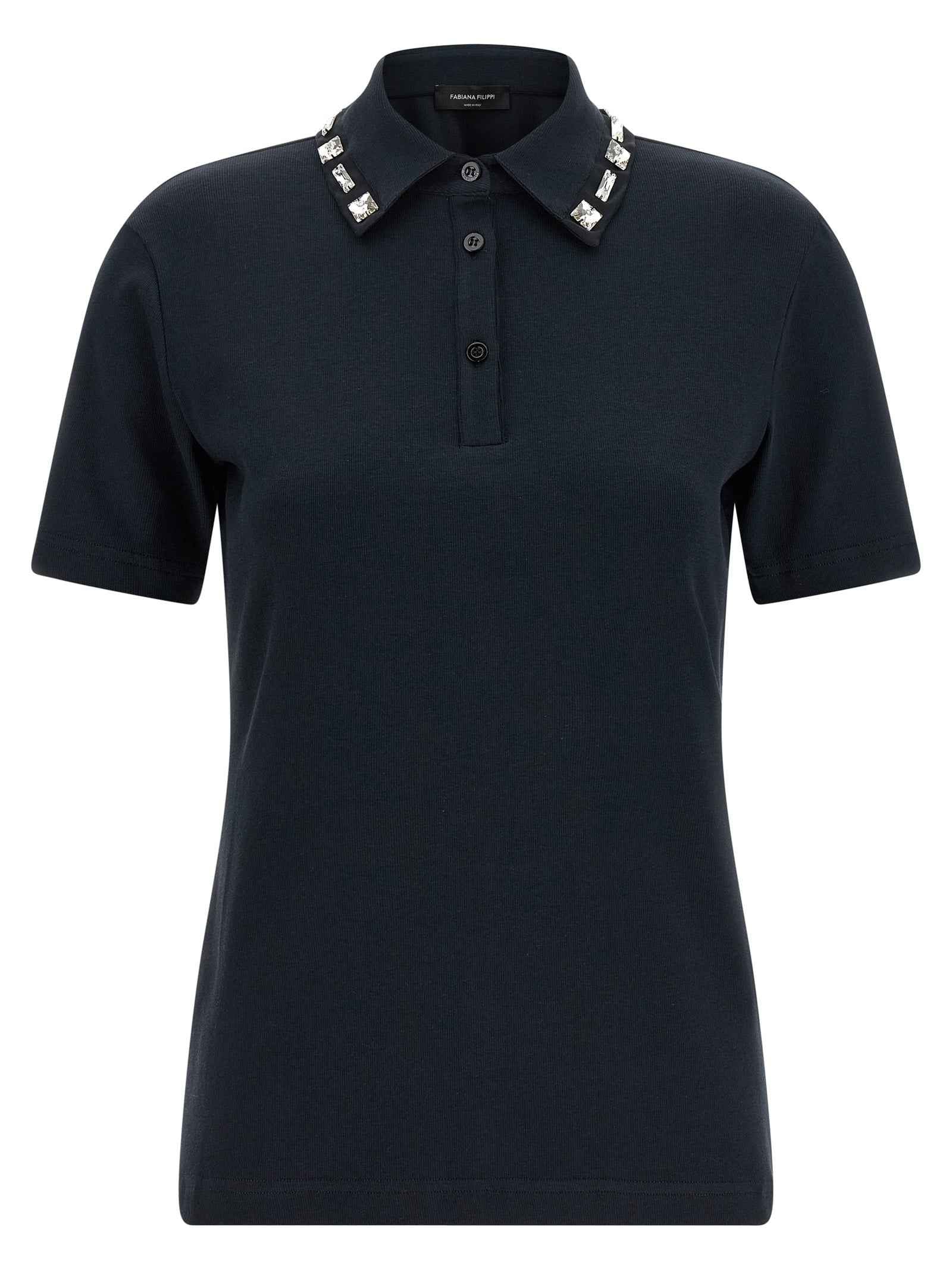 Fabiana Filippi Blue Cotton Polo Shirt