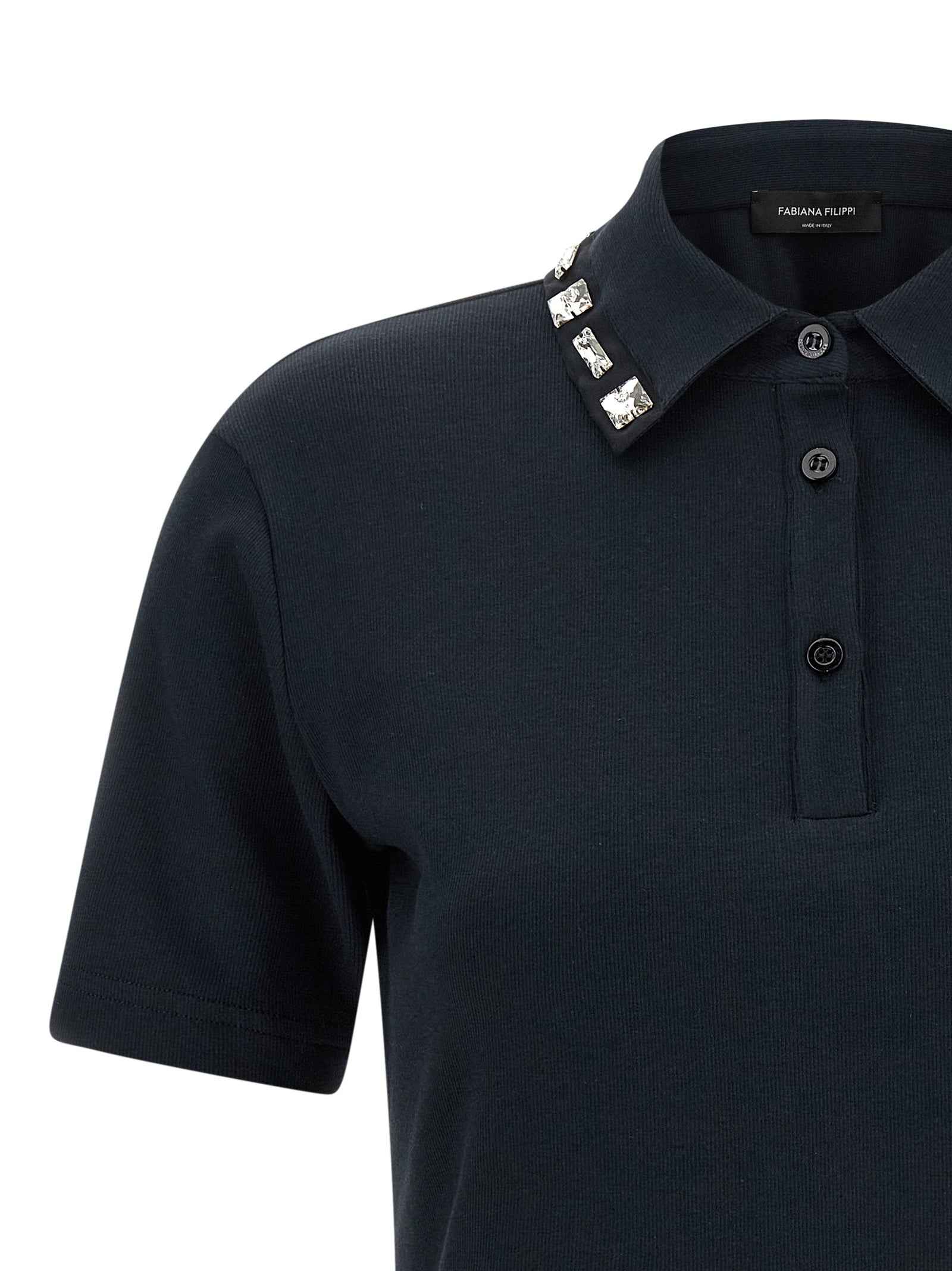 Fabiana Filippi Blue Cotton Polo Shirt