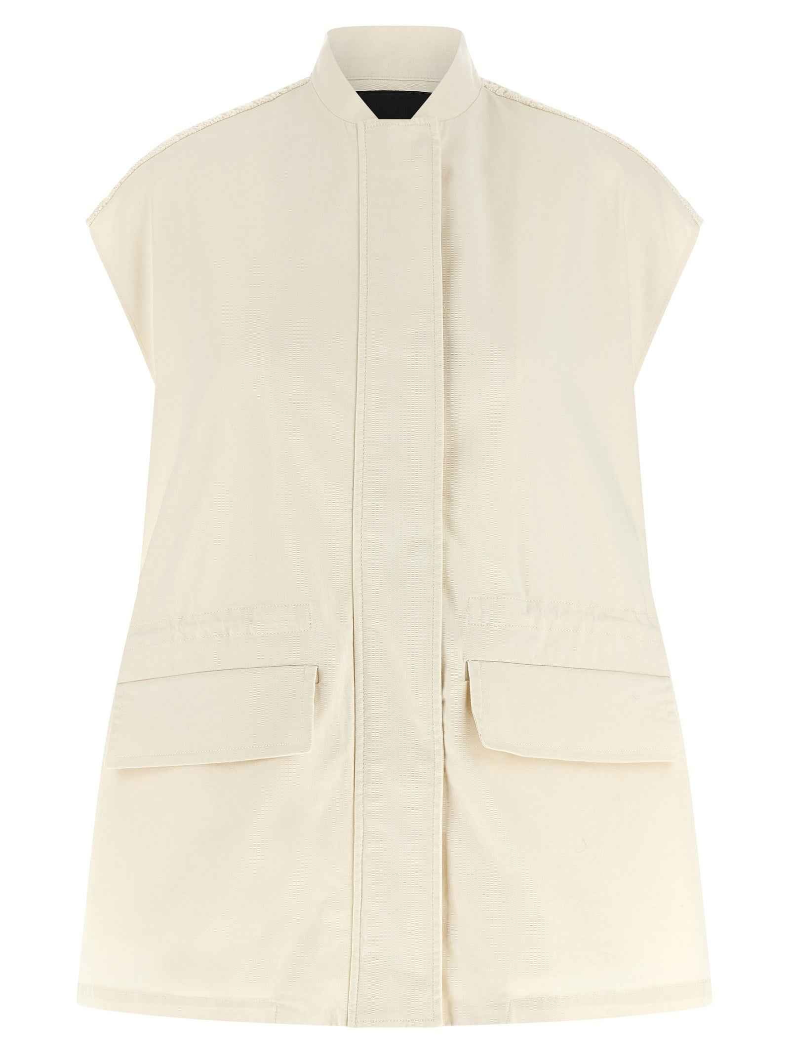 Fabiana Filippi Beige Cotton Sleeveless Jacket