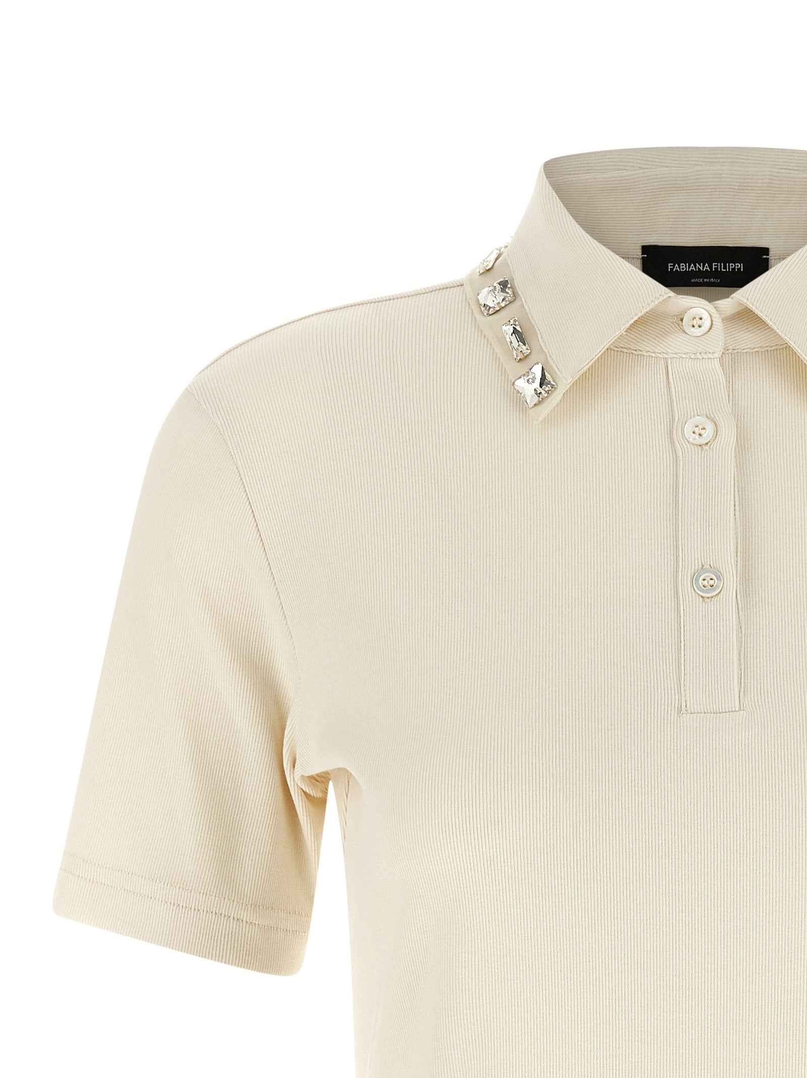 Fabiana Filippi Beige Cotton Polo Shirt