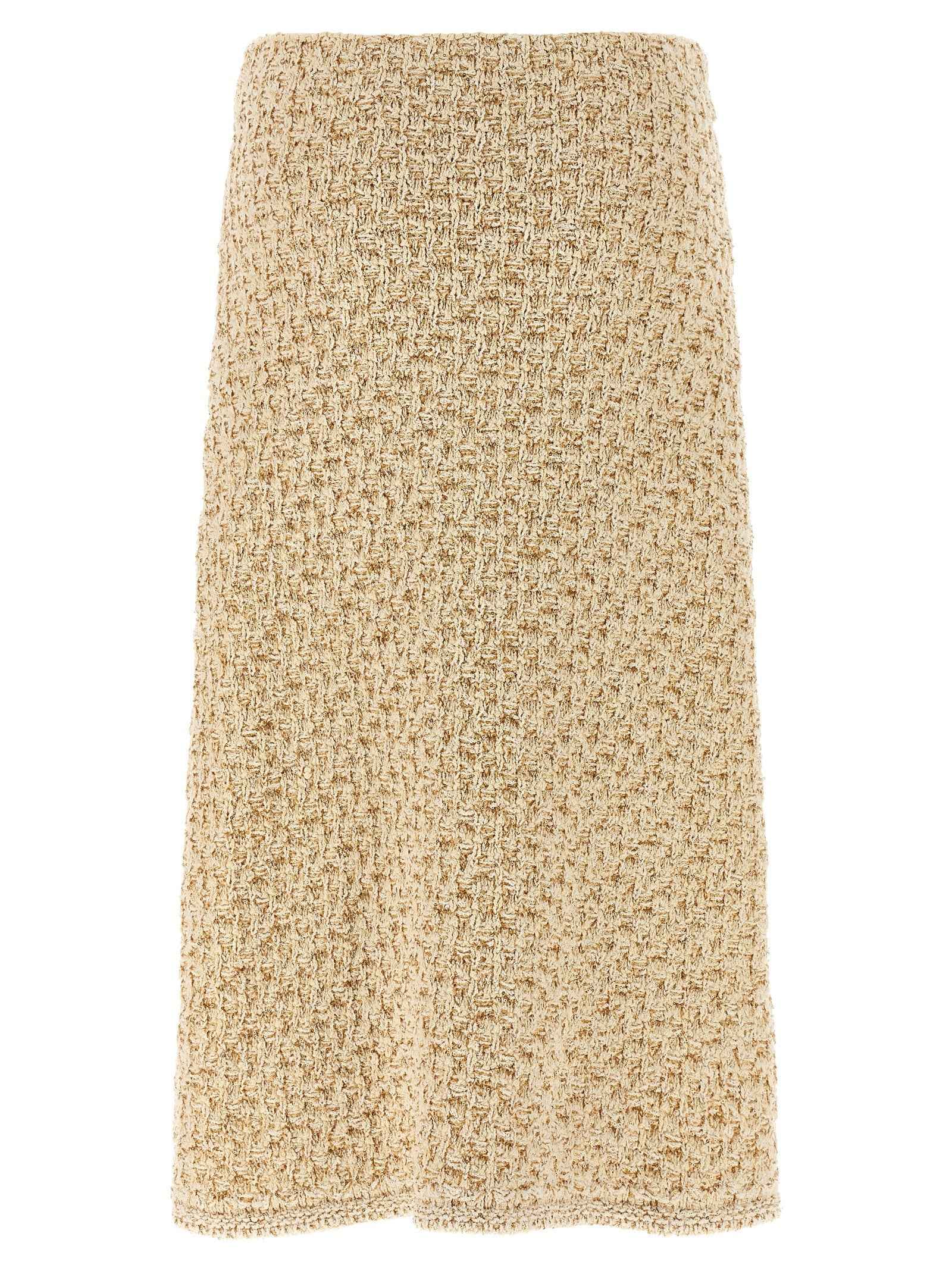 Fabiana Filippi Gold Cotton Midi Skirt