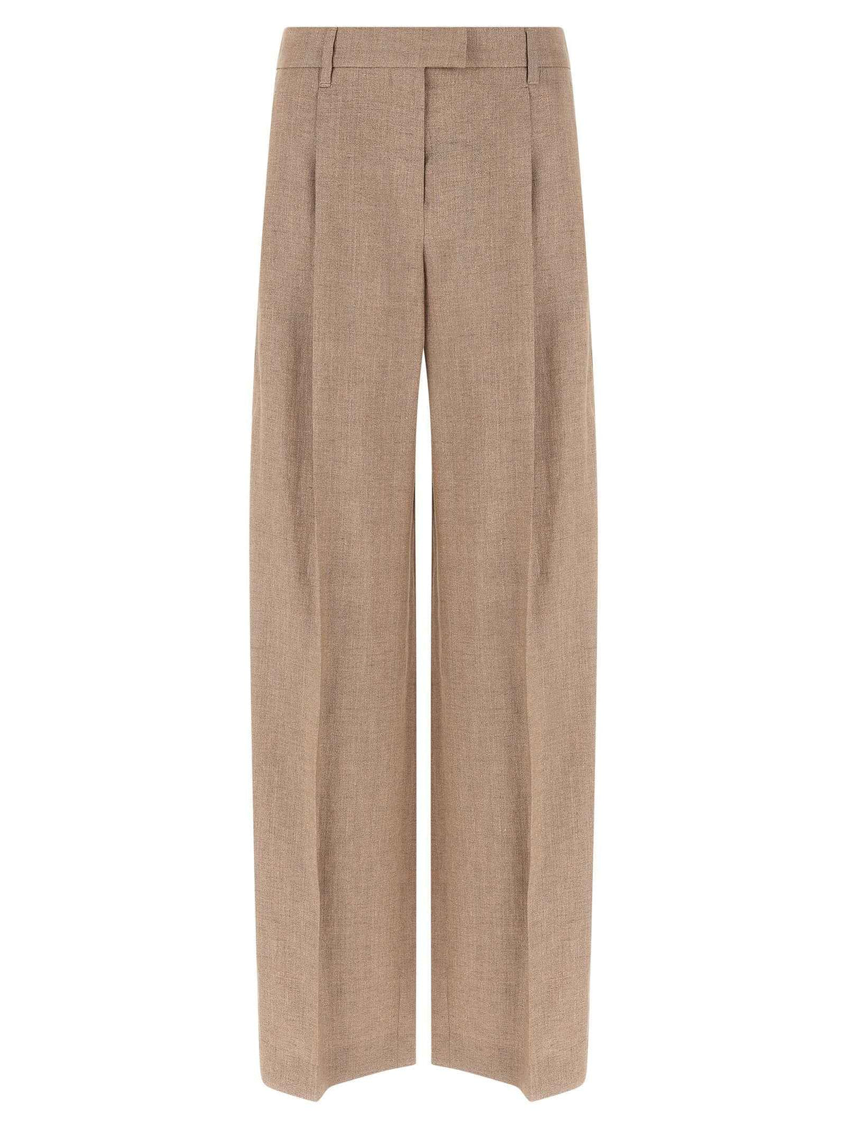 Brunello Cucinelli Multicolor Linen Flared Pants