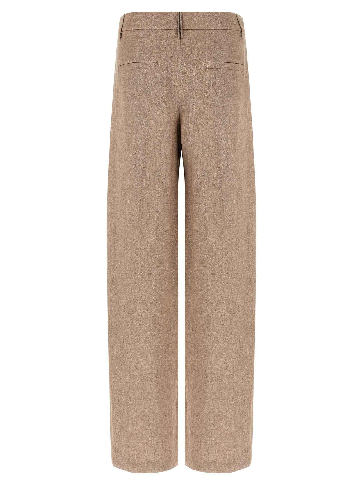 Brunello Cucinelli Multicolor Linen Flared Pants