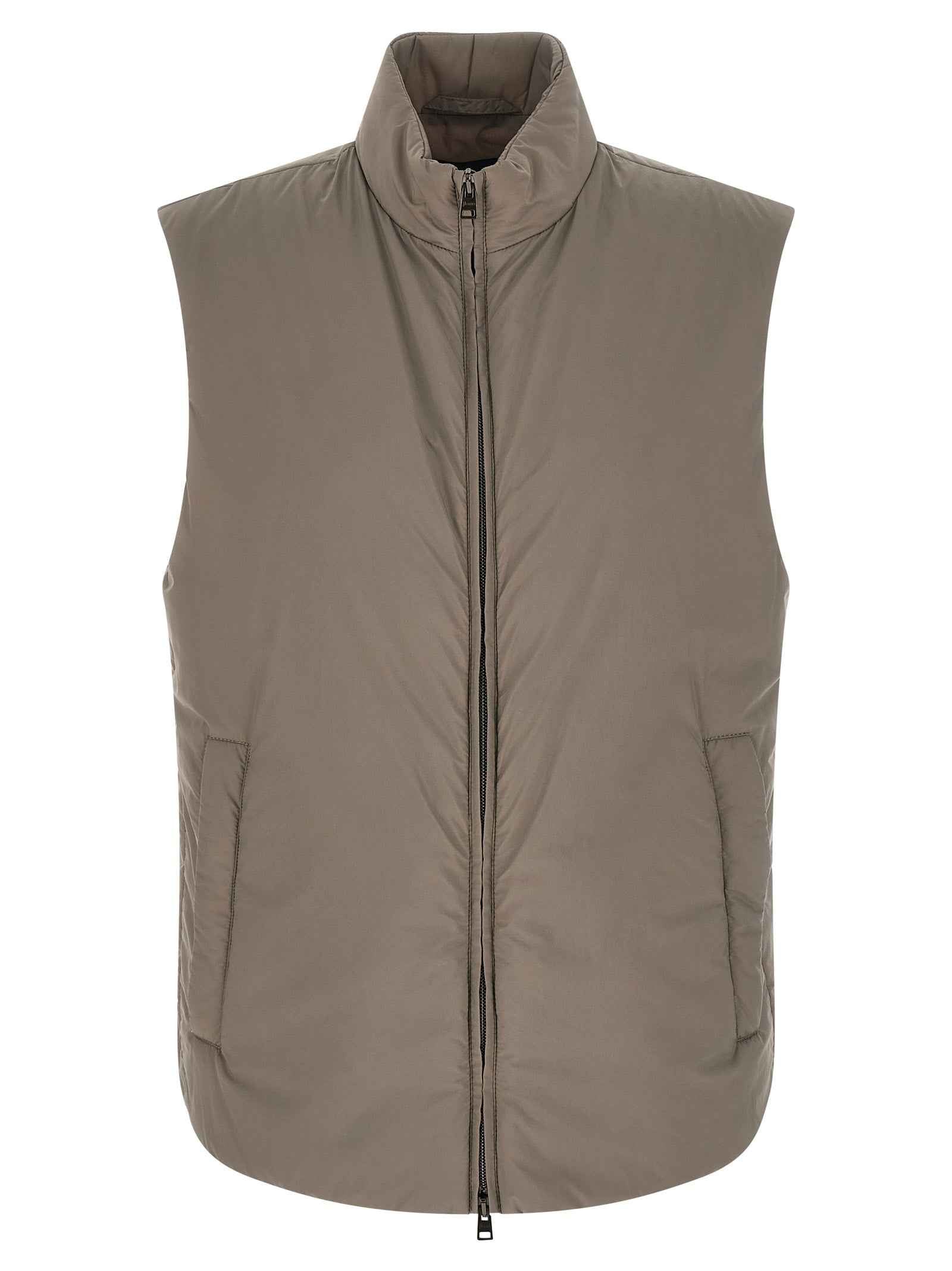 Herno Gray Polyamide Sleeveless Jacket