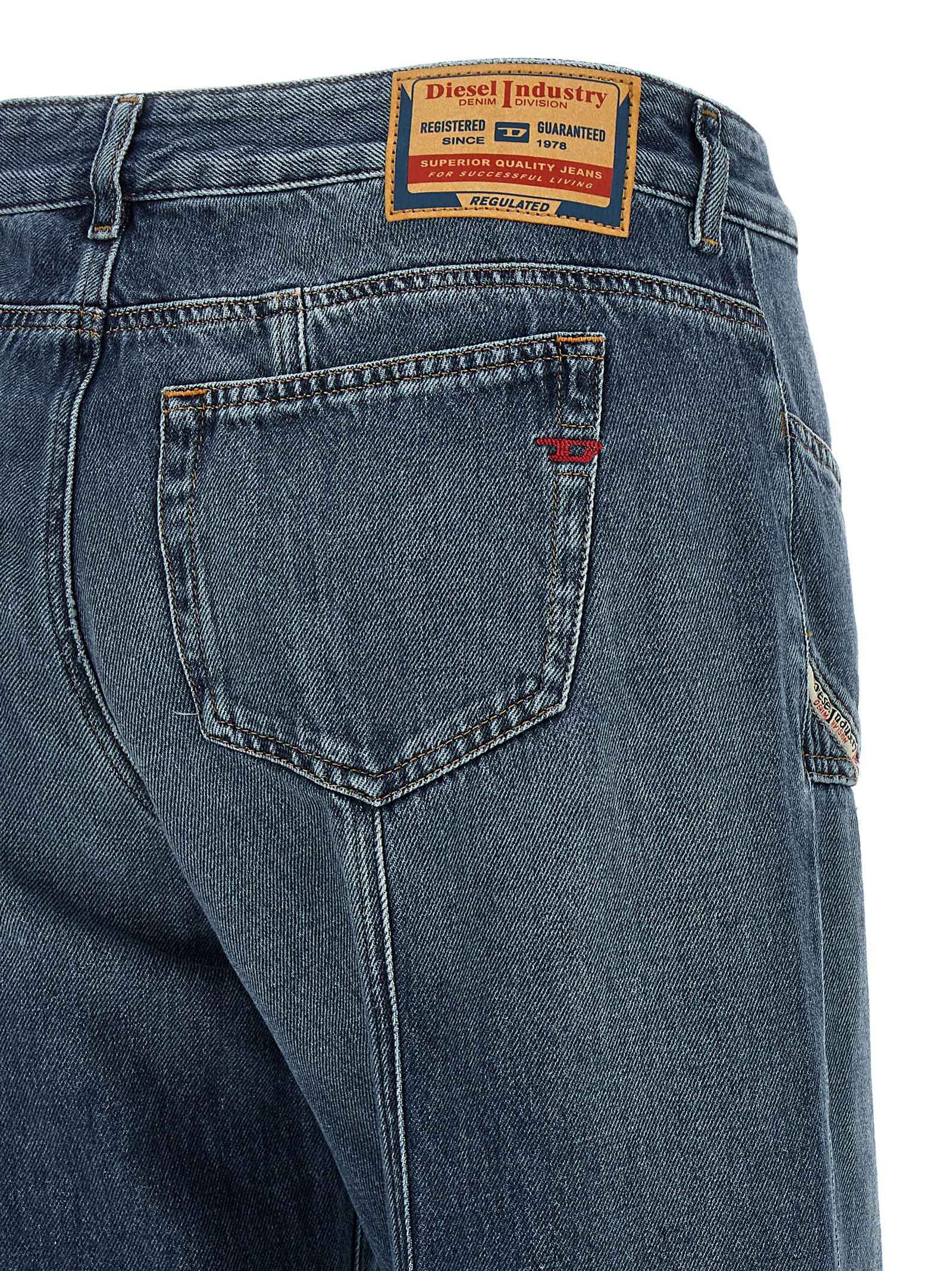 Diesel Blue Cotton Flared Jeans