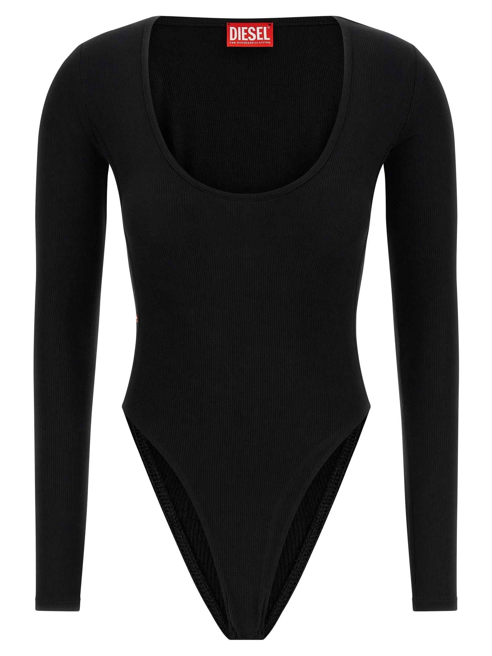 Diesel Black Viscose Bodysuit