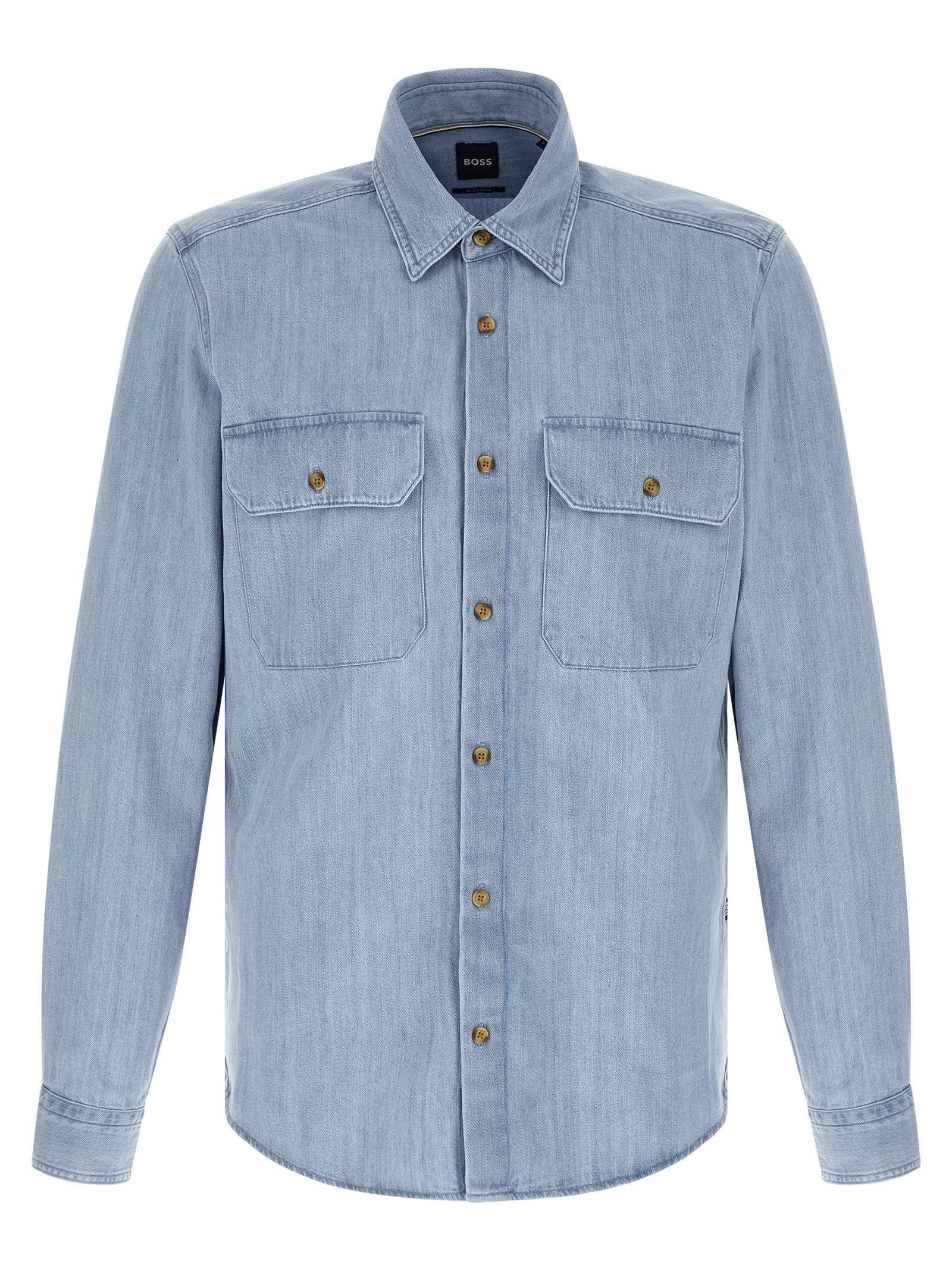 Hugo Boss Blue Cotton Blouse