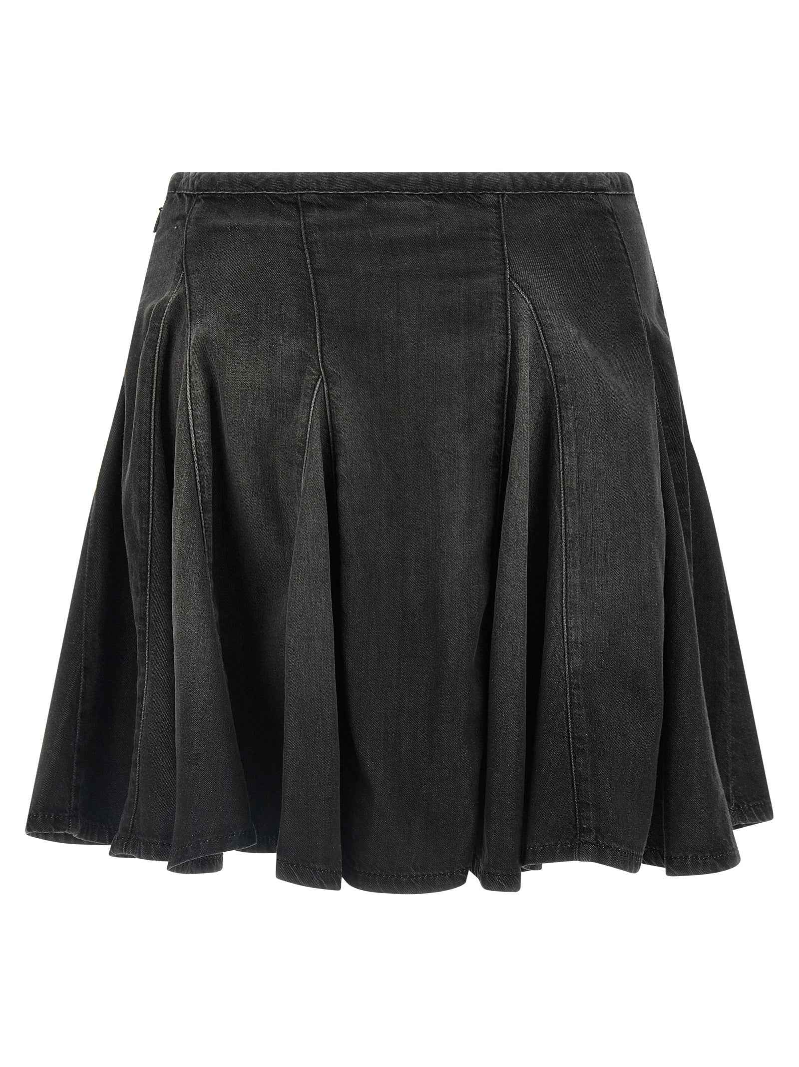 Diesel Black Cotton Long Skirt