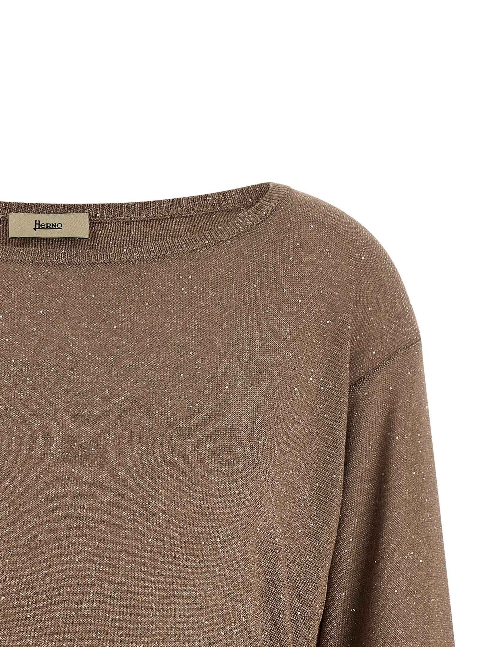 Herno Brown Viscose Cardigan
