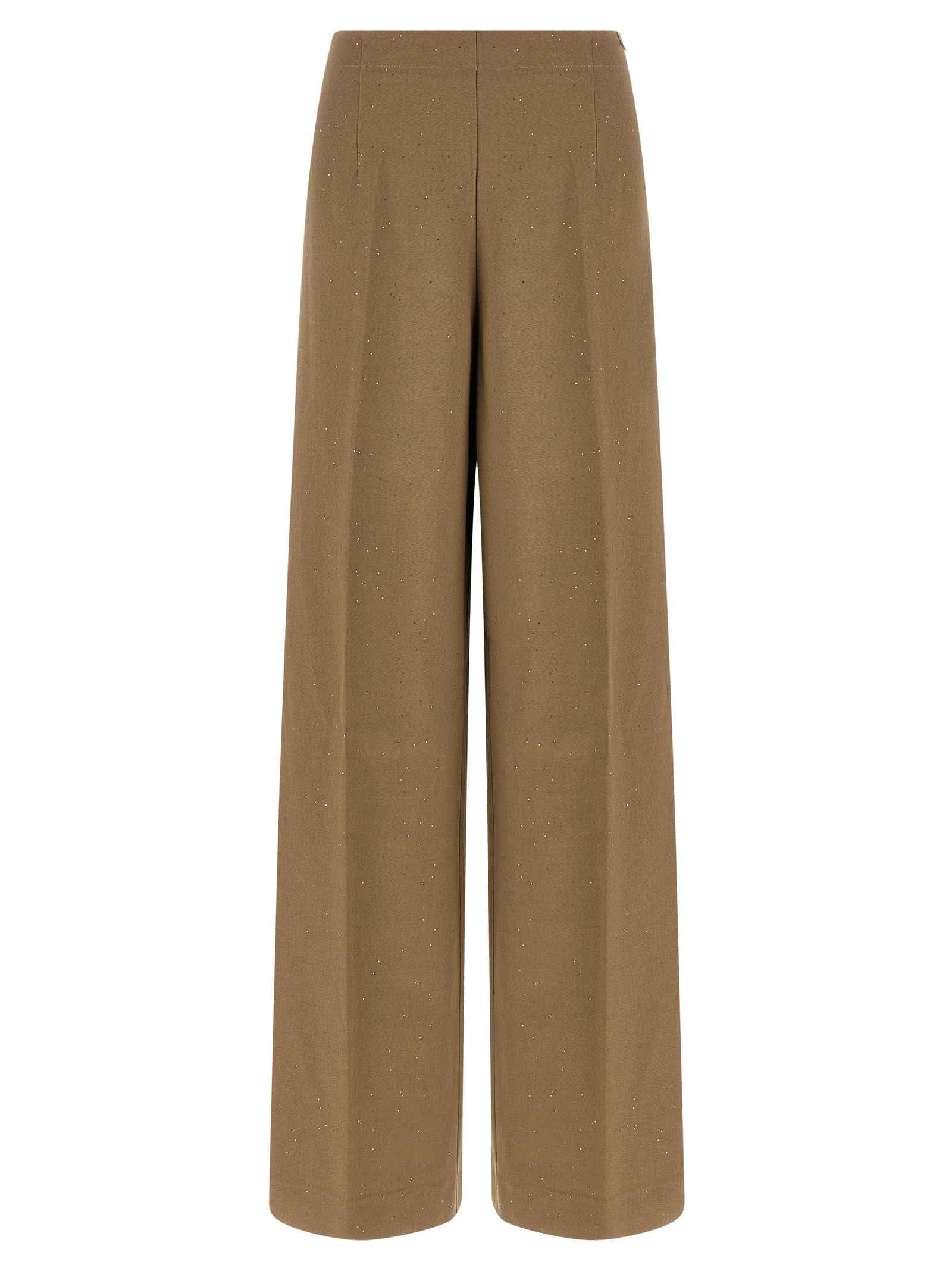 Herno Brown Viscose Casual Pants