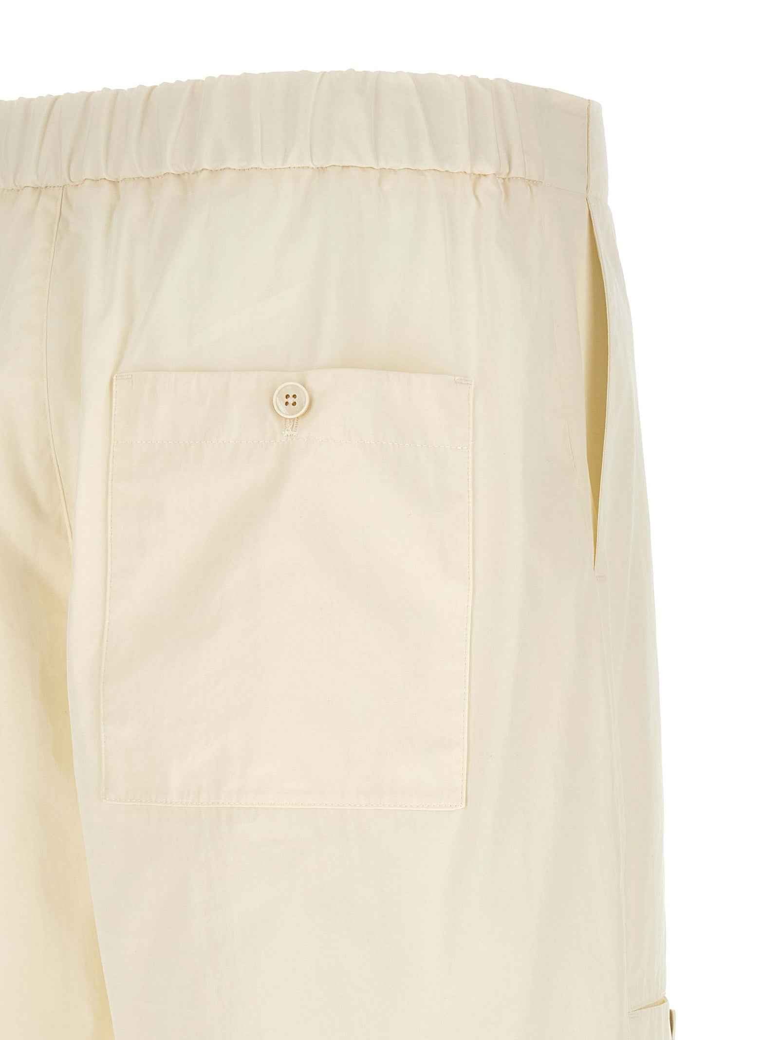 Jil Sander Beige Cotton Cargo Pants