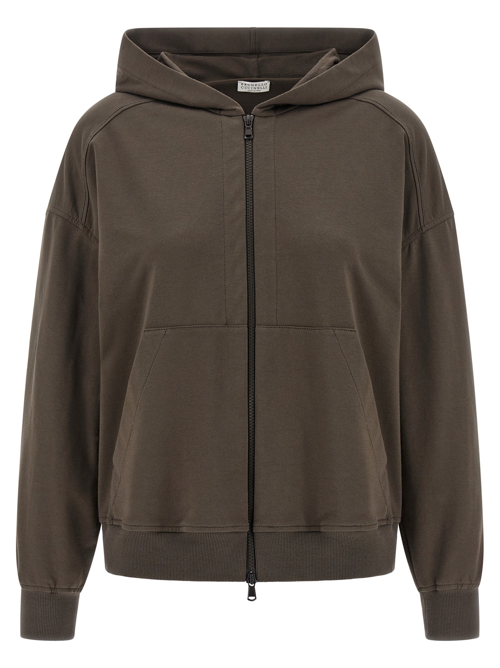 Brunello Cucinelli Brown Cotton Hoodie