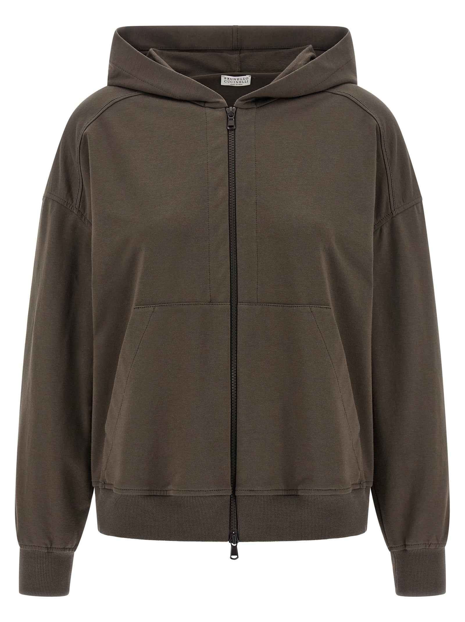 Brunello Cucinelli Brown Cotton Hoodie