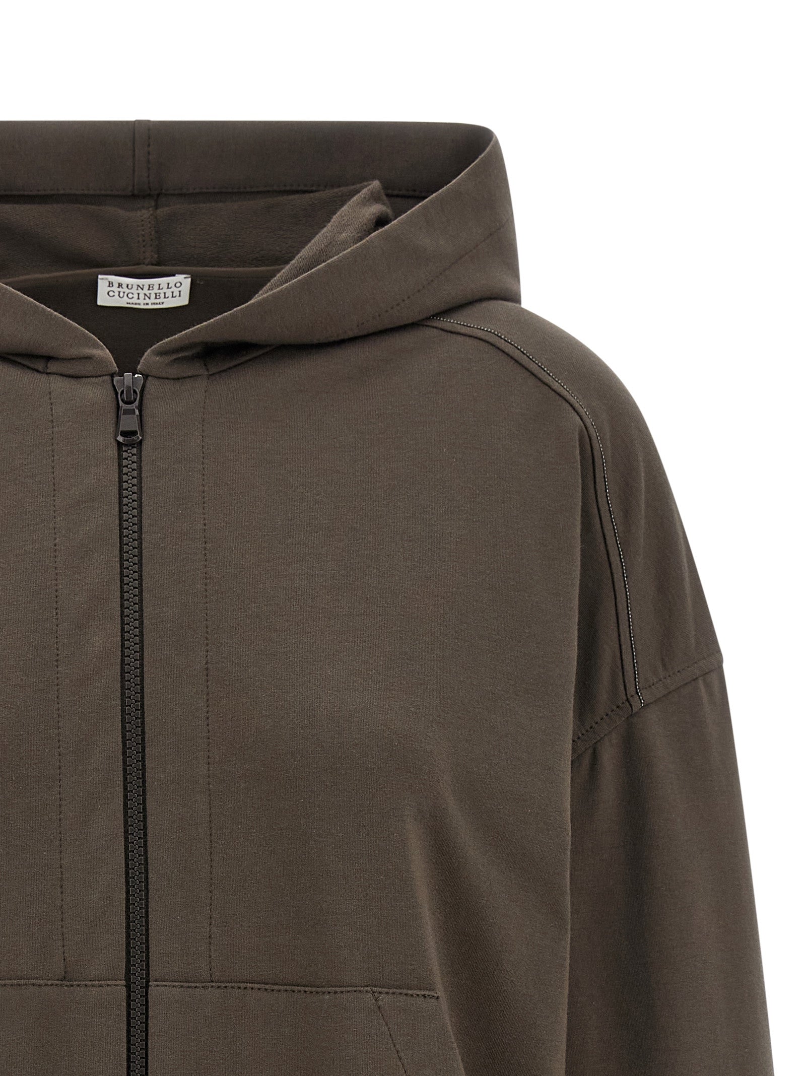 Brunello Cucinelli Brown Cotton Hoodie