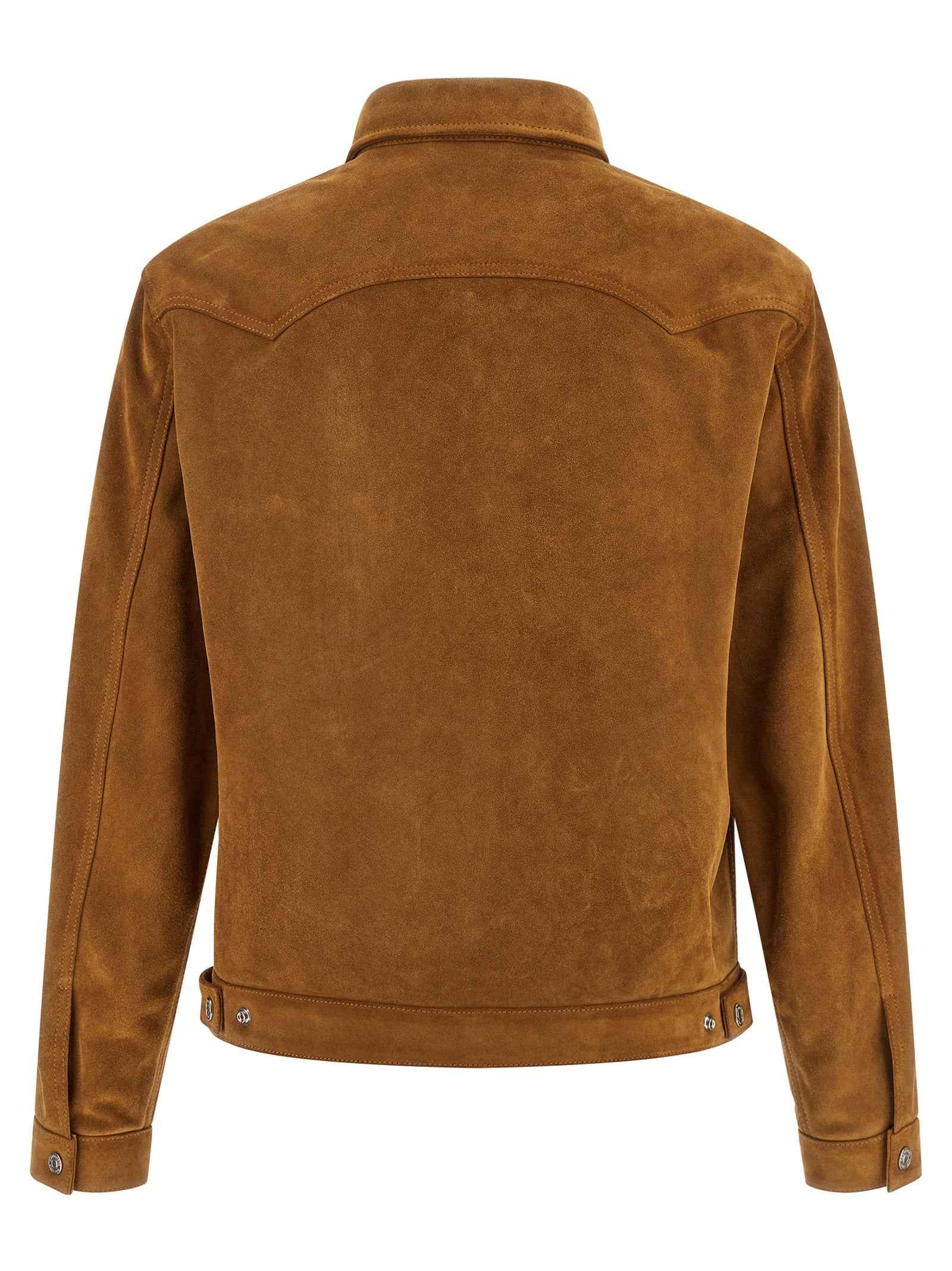 Dsquared² Beige Polyvinyl Leather Jacket