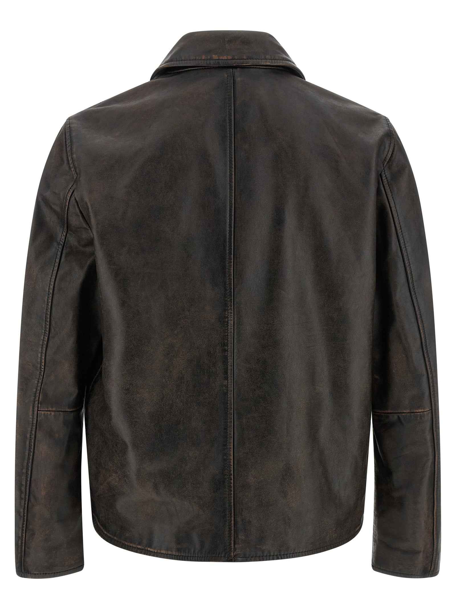 Diesel Brown Cowhide Leather Jacket
