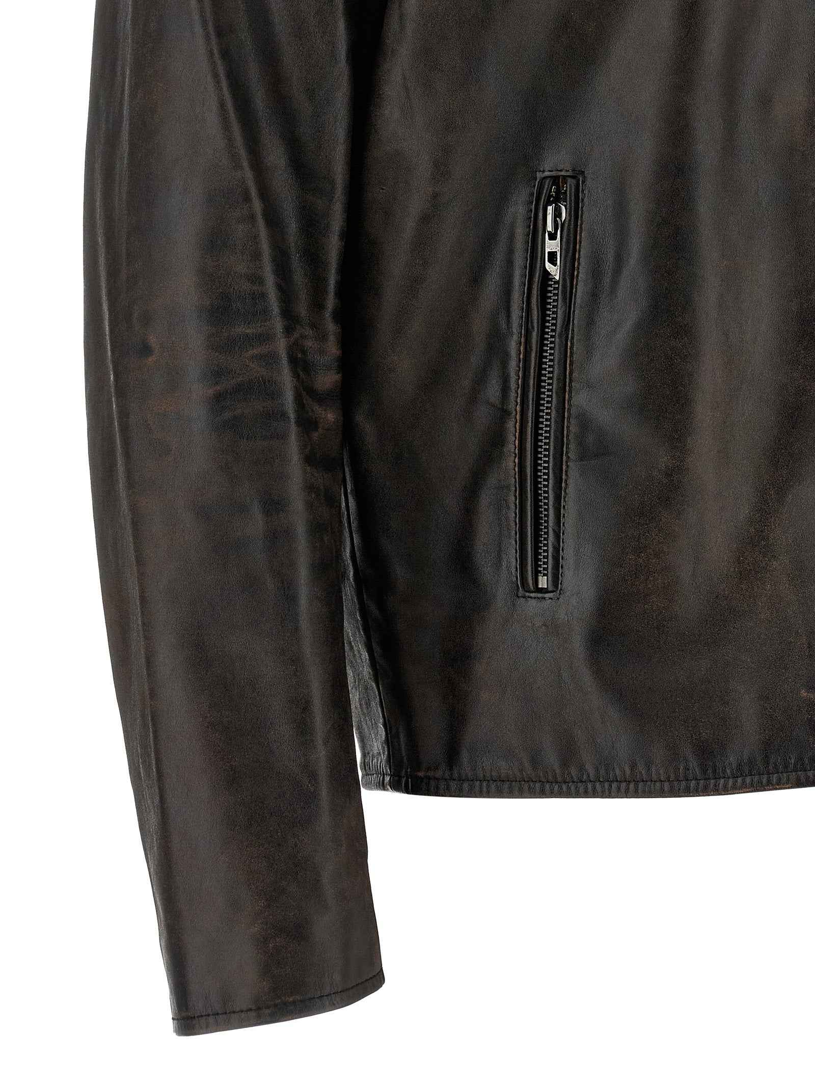 Diesel Brown Cowhide Leather Jacket