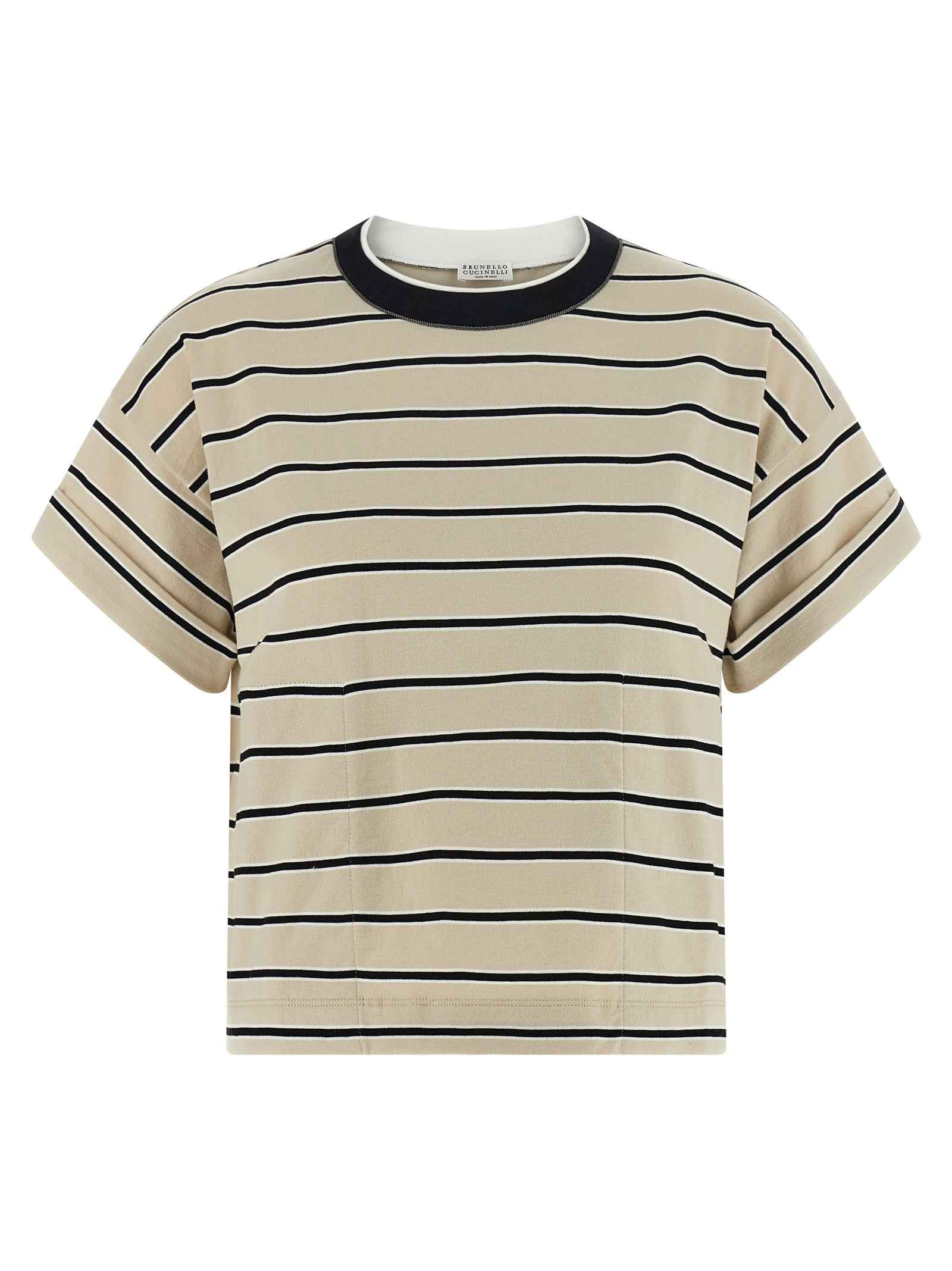 Brunello Cucinelli Beige Cotton T-Shirt
