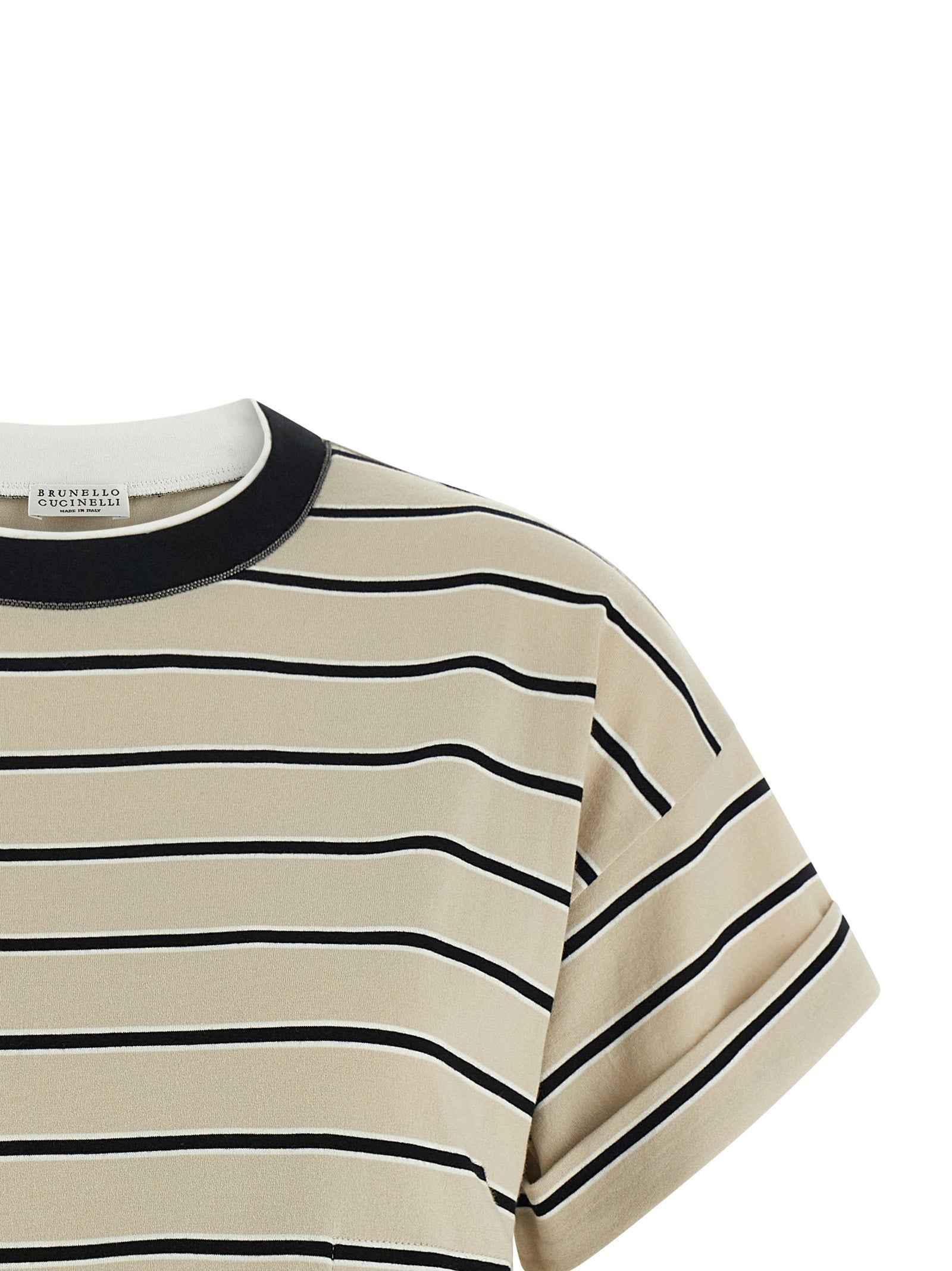 Brunello Cucinelli Beige Cotton T-Shirt
