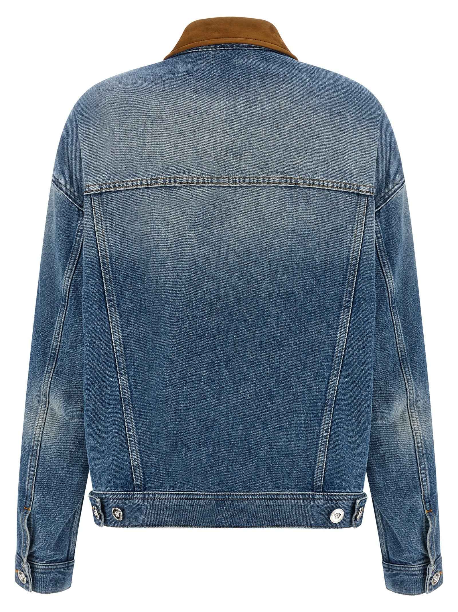 Versace Blue Cotton Denim Jacket