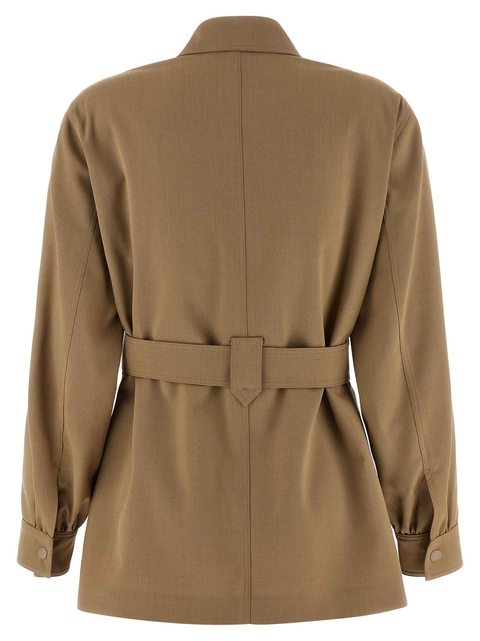 Max Mara Beige Virgin Wool Blouse