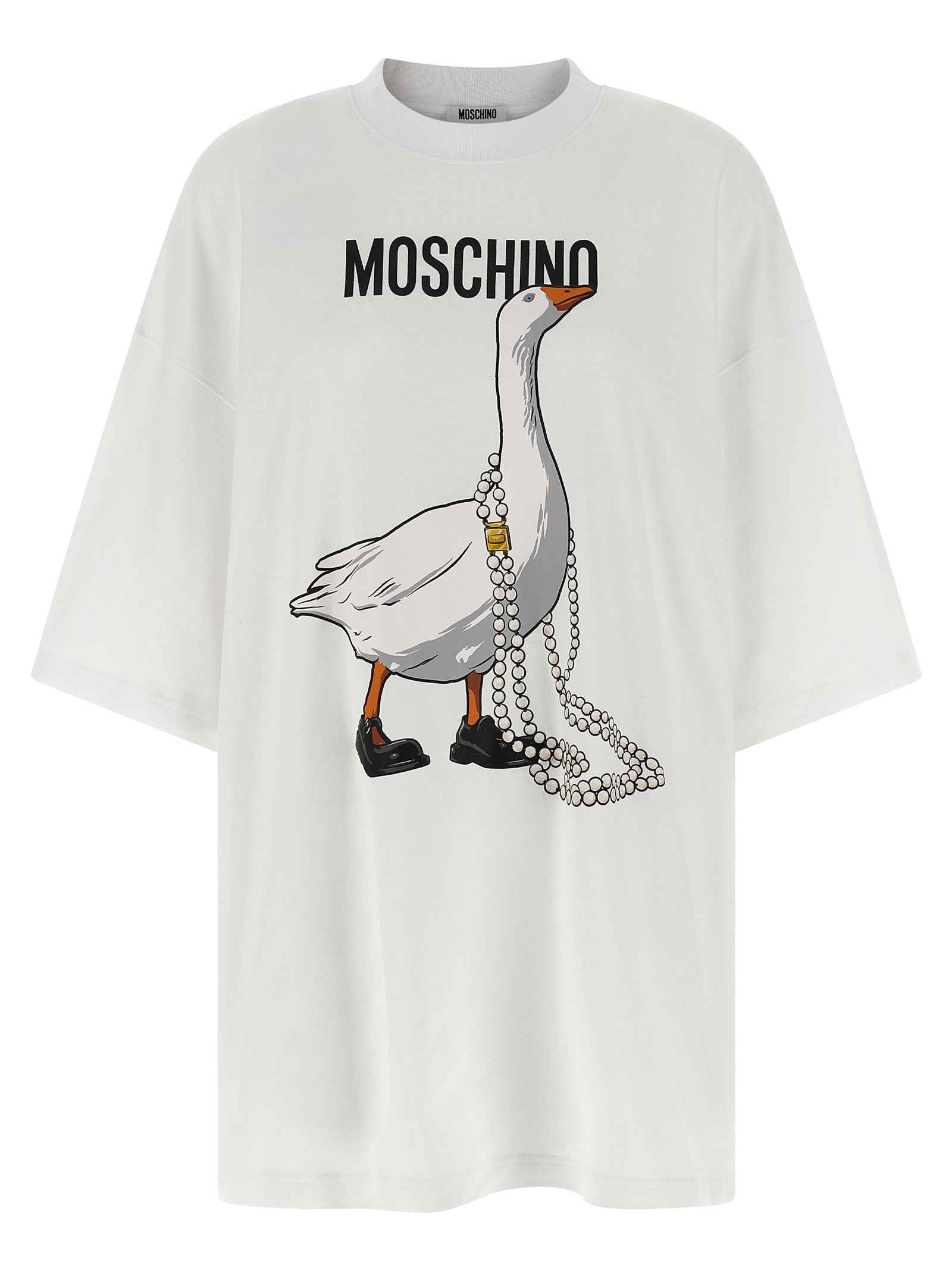 Moschino White Cotton Short Dress