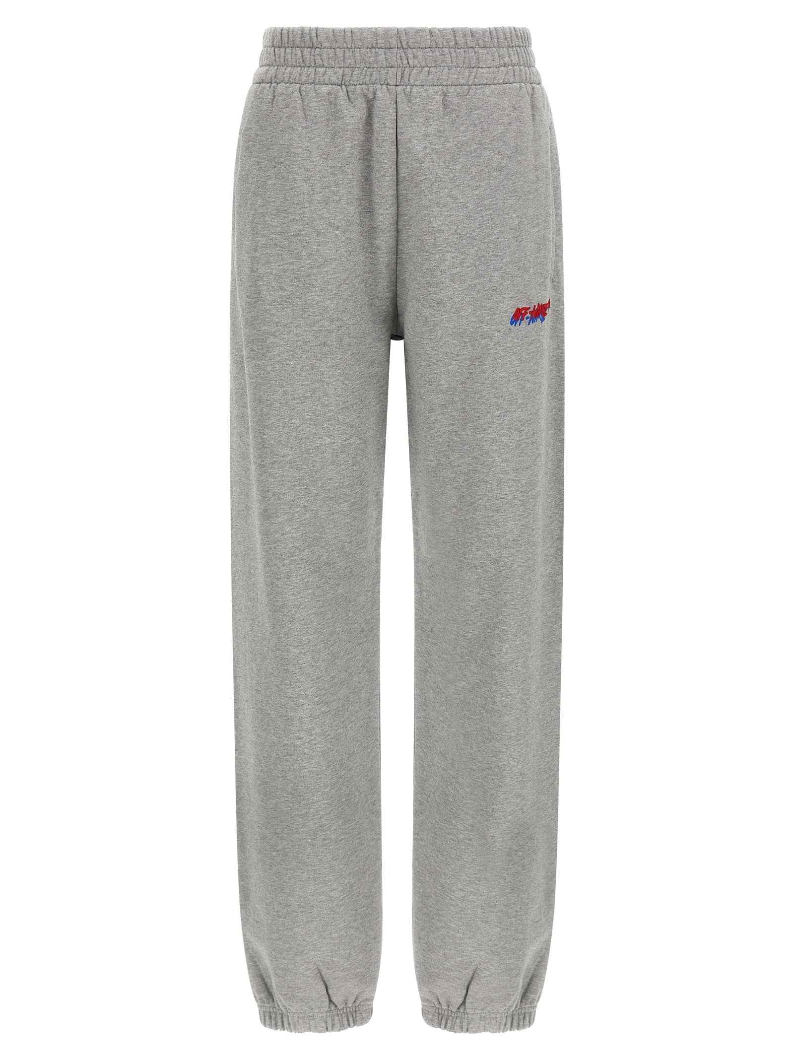 Off-White Gray Cotton Joggers (Workout Pants)