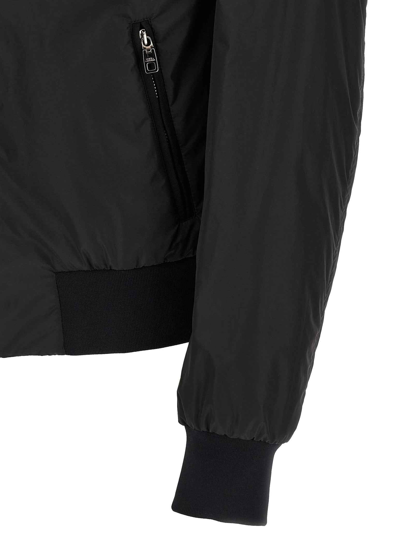 Dolce & Gabbana Black Polyamide Bomber