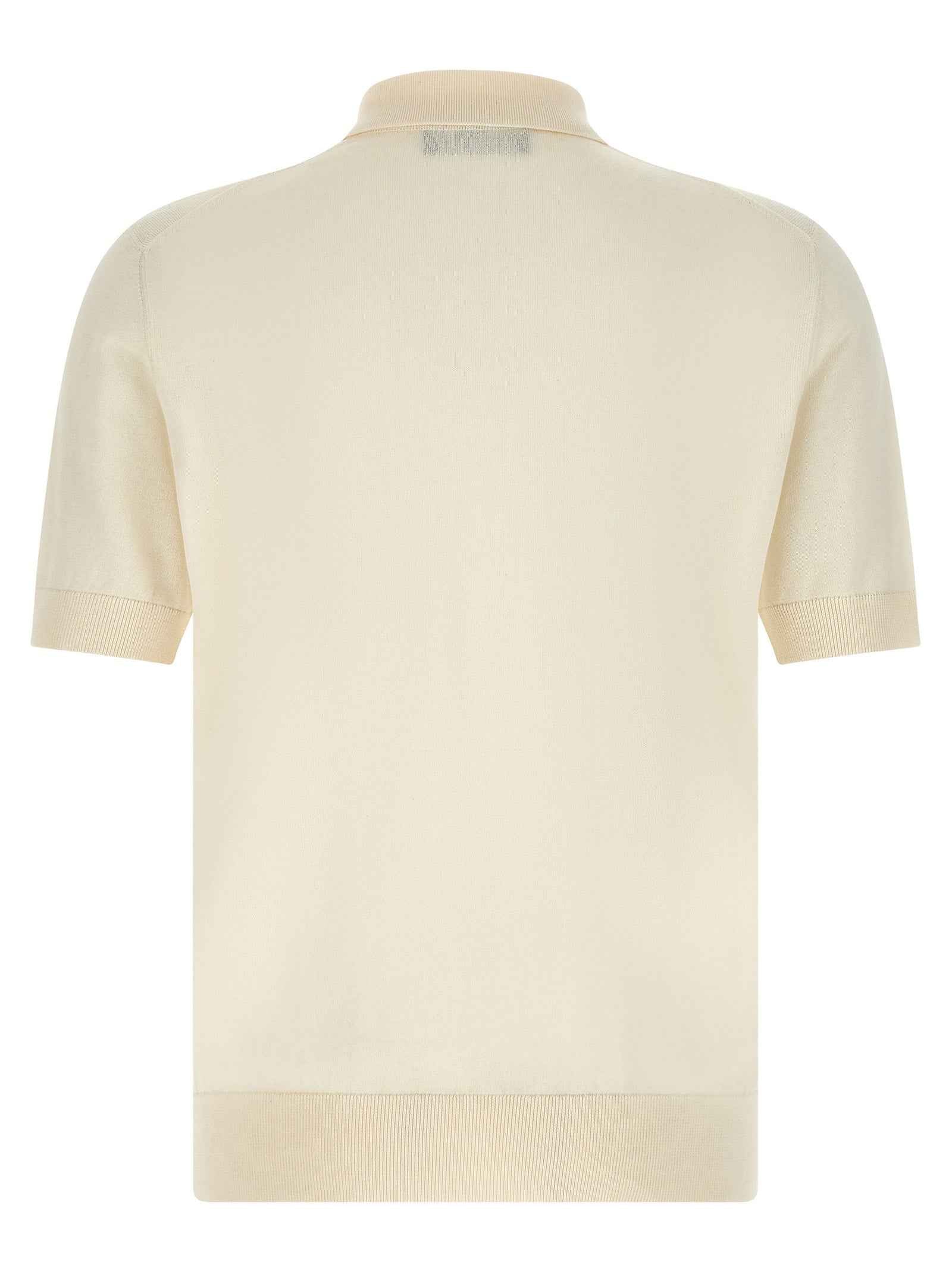 Dolce & Gabbana White Cotton Polo Shirt