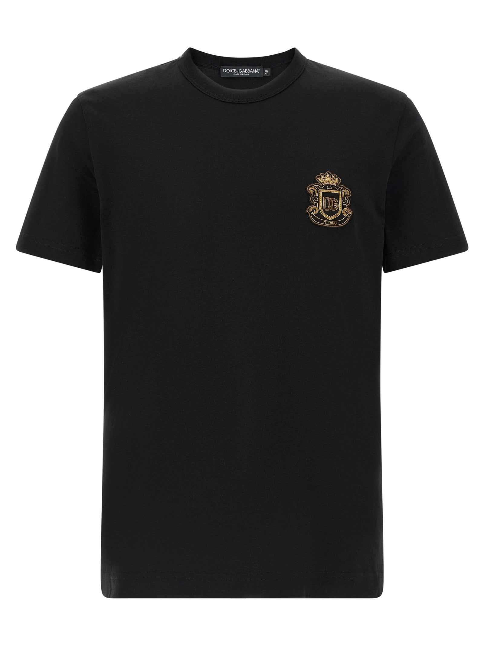 Dolce & Gabbana Black Cotton T-Shirt