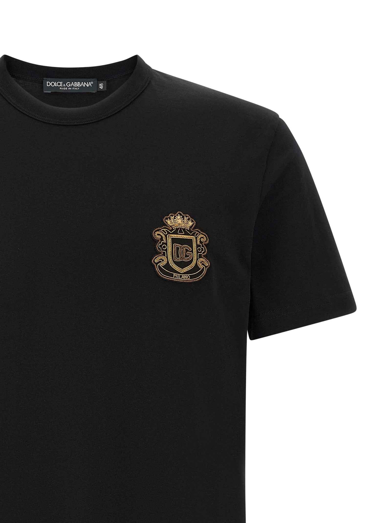 Dolce & Gabbana Black Cotton T-Shirt