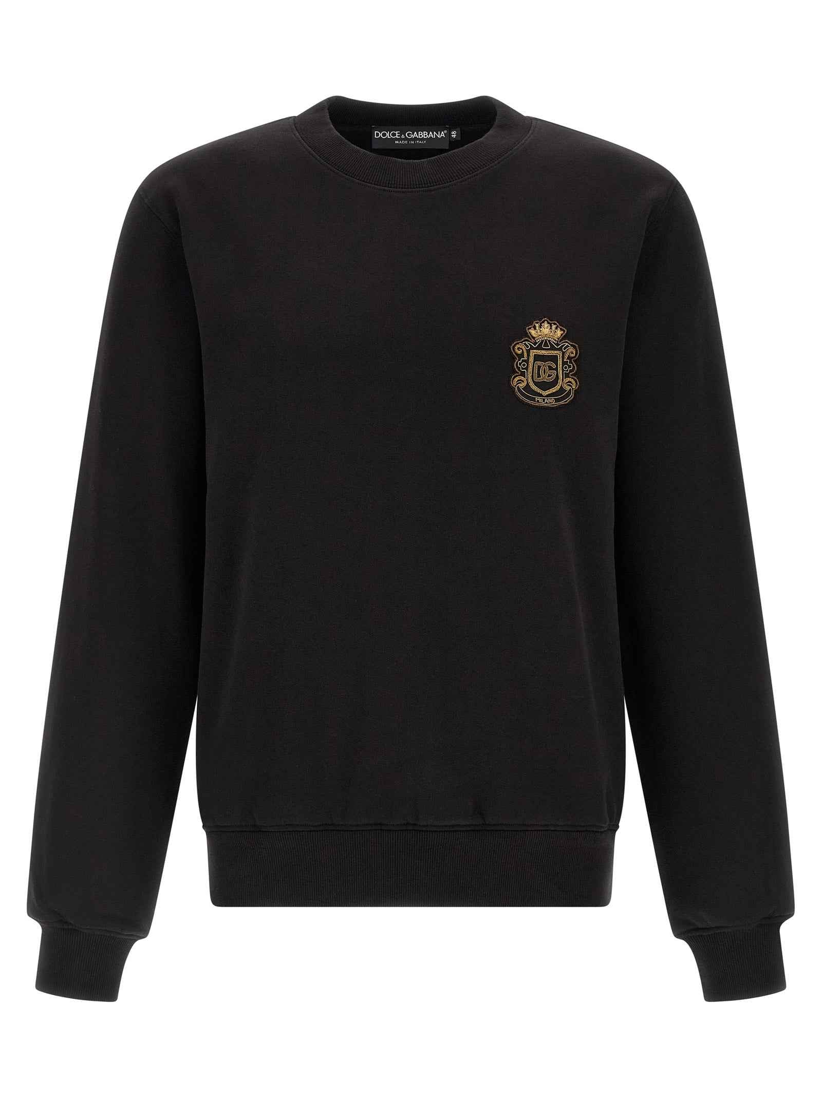 Dolce & Gabbana Black Cotton Sweatshirt